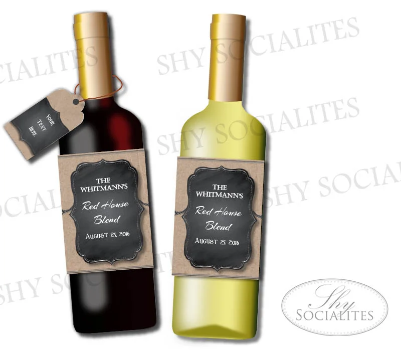 Download Brown Paper Kraft Printable Wine Bottle Label — Shy Socialites Yellowimages Mockups