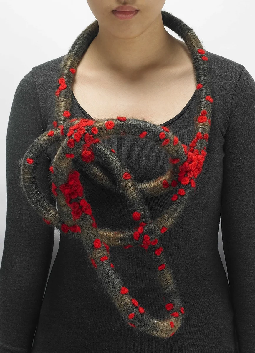 Red Flowers on Her