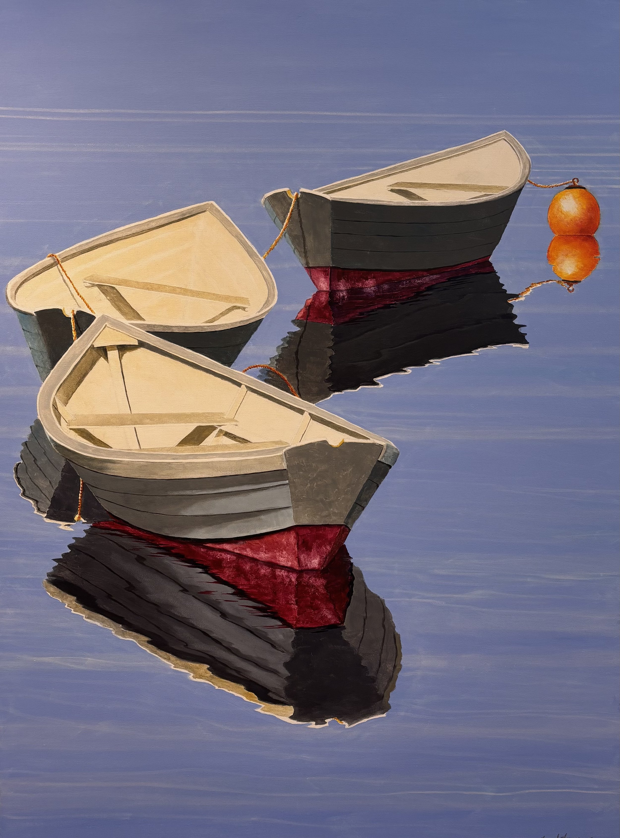 "Tethered Trio", original acrylic, 36"x48", $2900.00