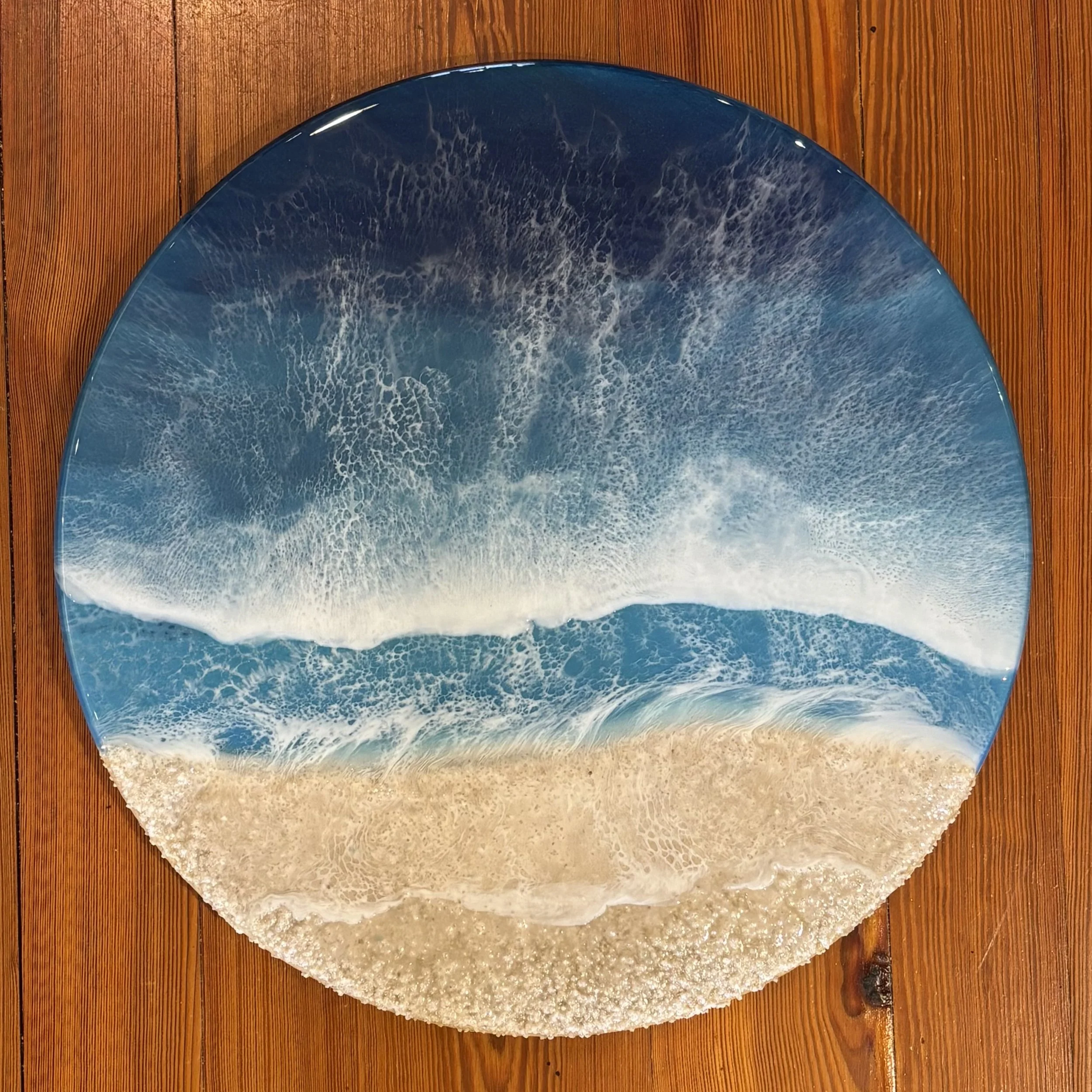 "A Touch of Salt" original epoxy resin, 18" round, $450.00-SOLD