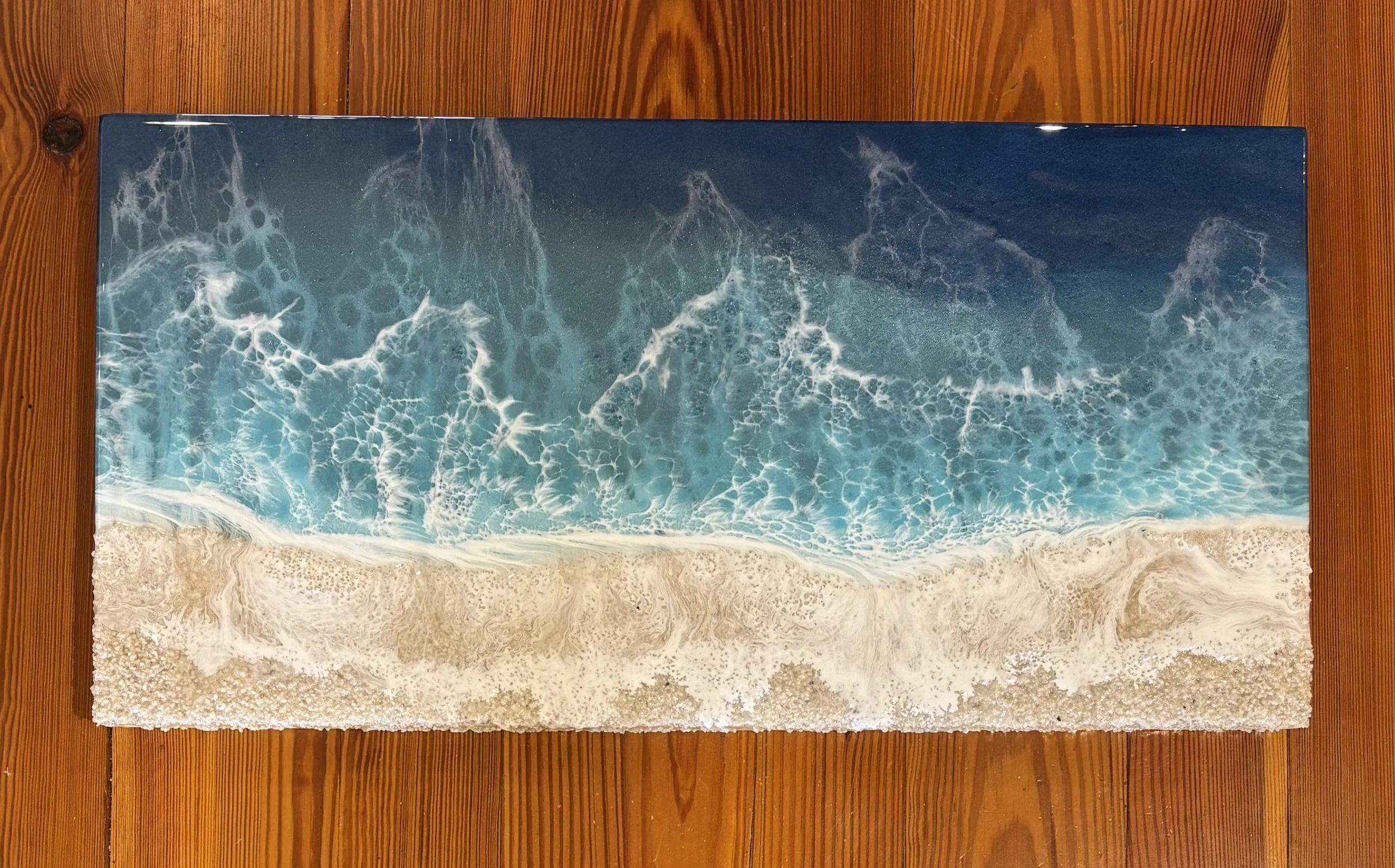 "Beneath the Surface" original epoxy resin, 12"x24" $450.00-SOLD