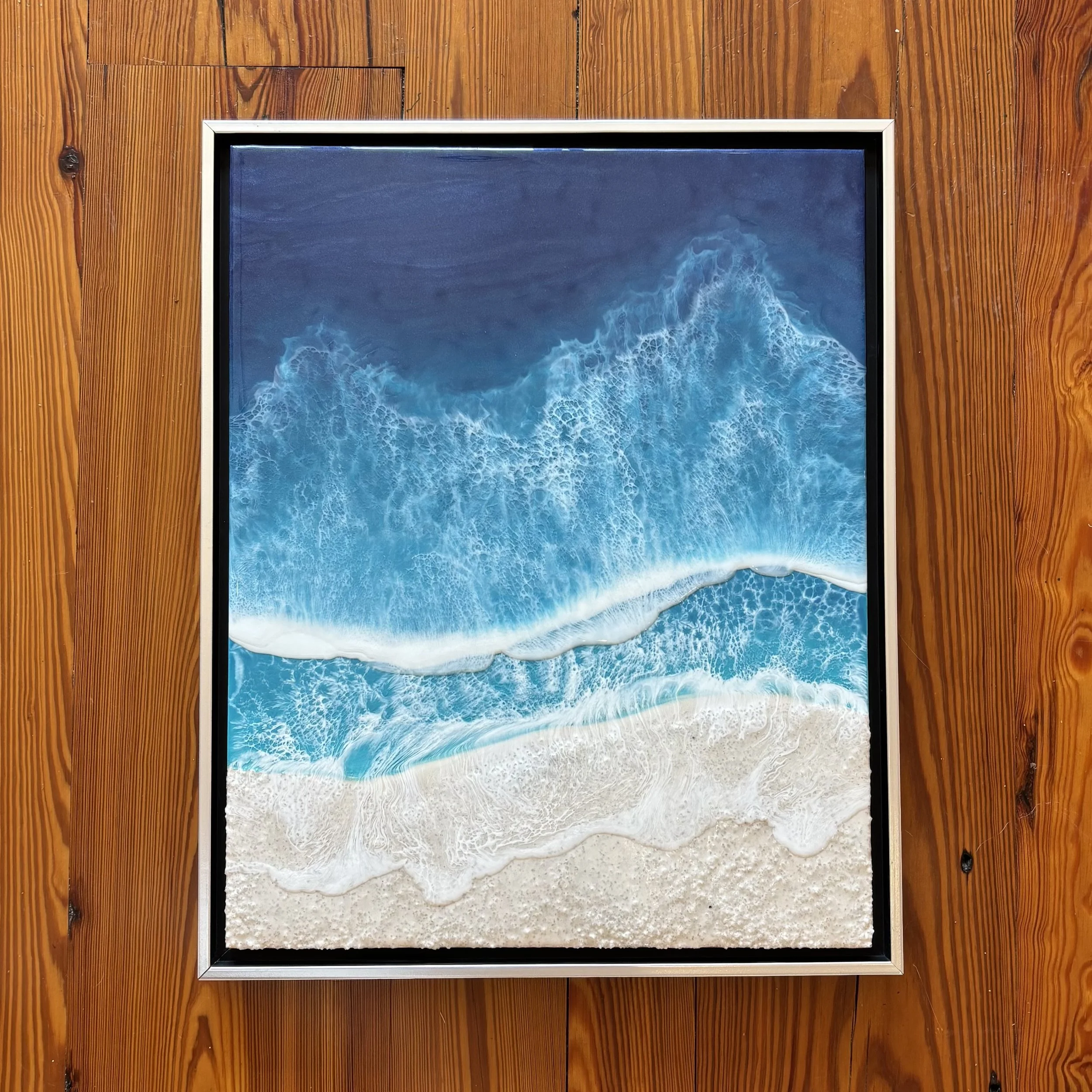 "Into the Depths" original epoxy resin, 16"x20", $450.00-SOLD