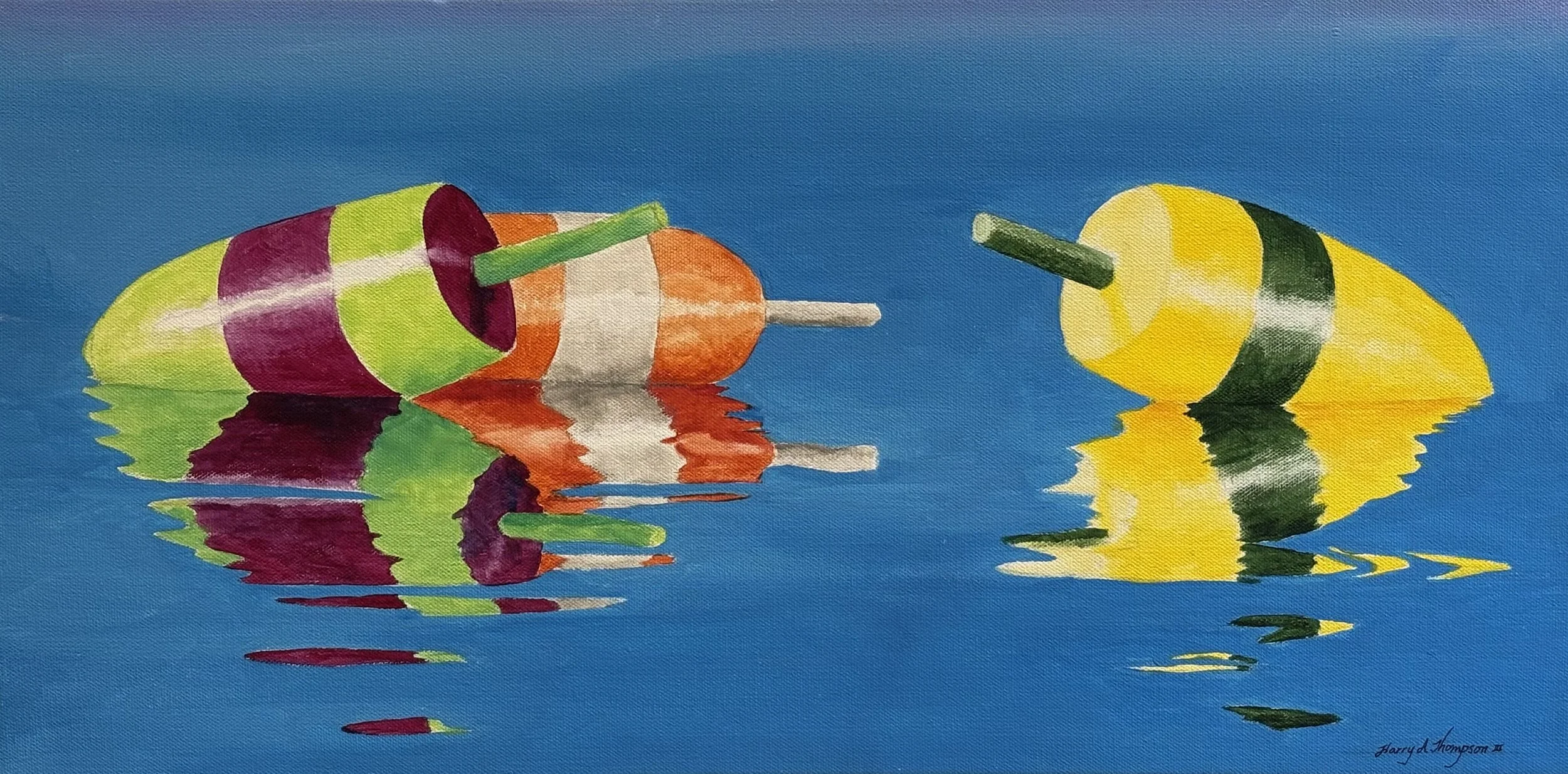 "Afloat" original acrylic 12"x24" $500.00-SOLD