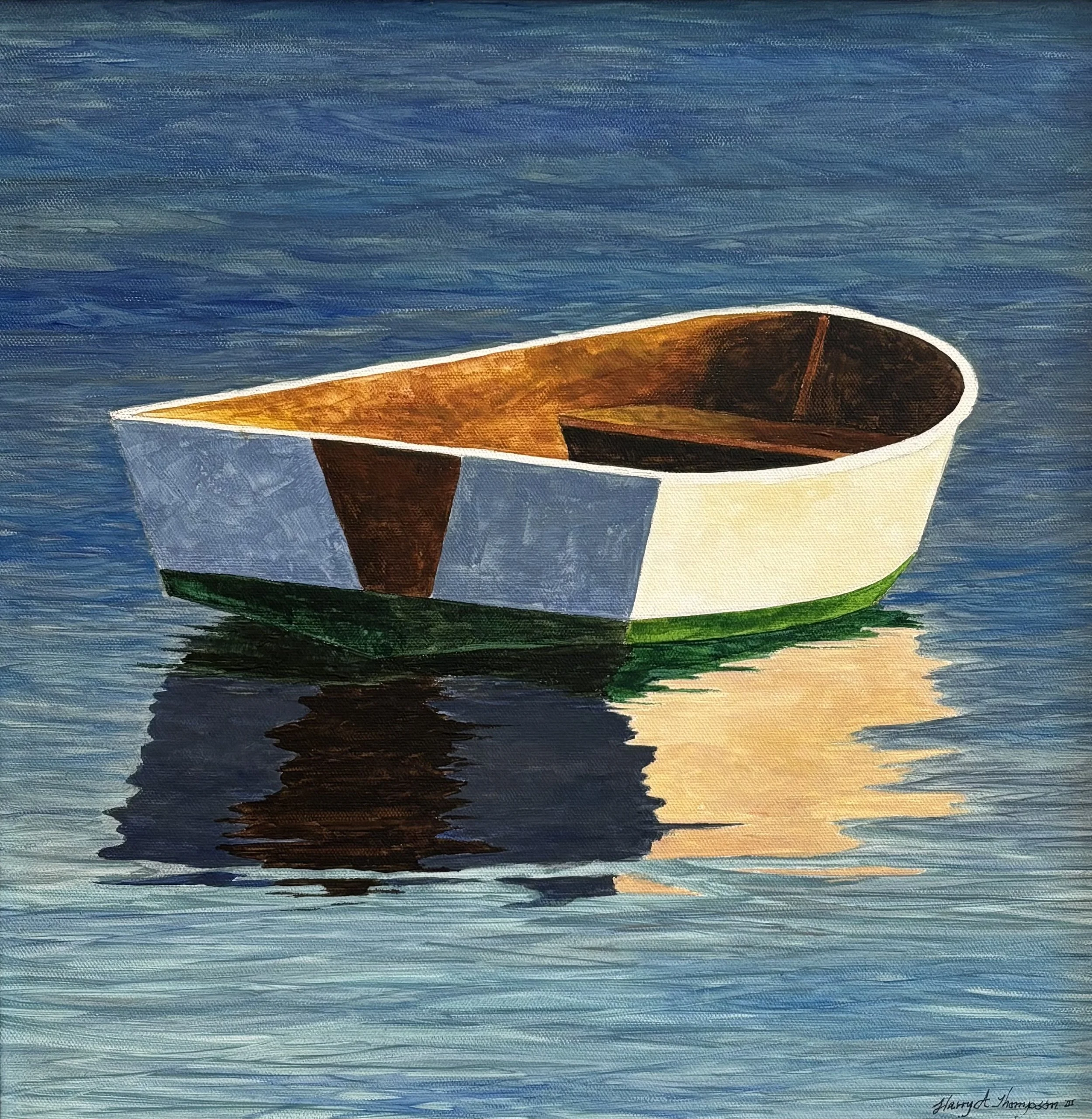 "Daylit Dory" original acrylic 16"x16", $450.00-SOLD