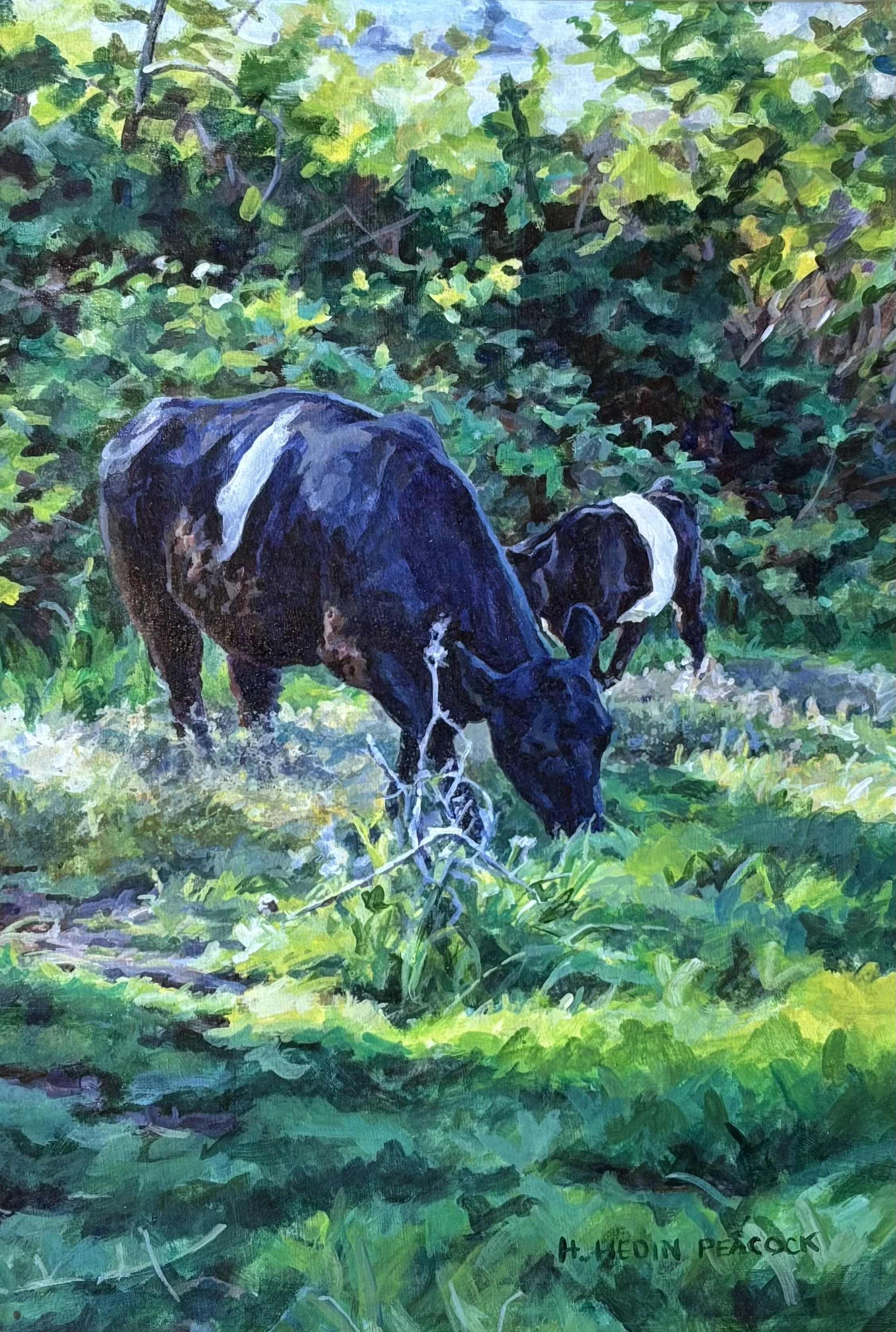 "Grazing" original acrylic, 9.5"x13.5", $695.00