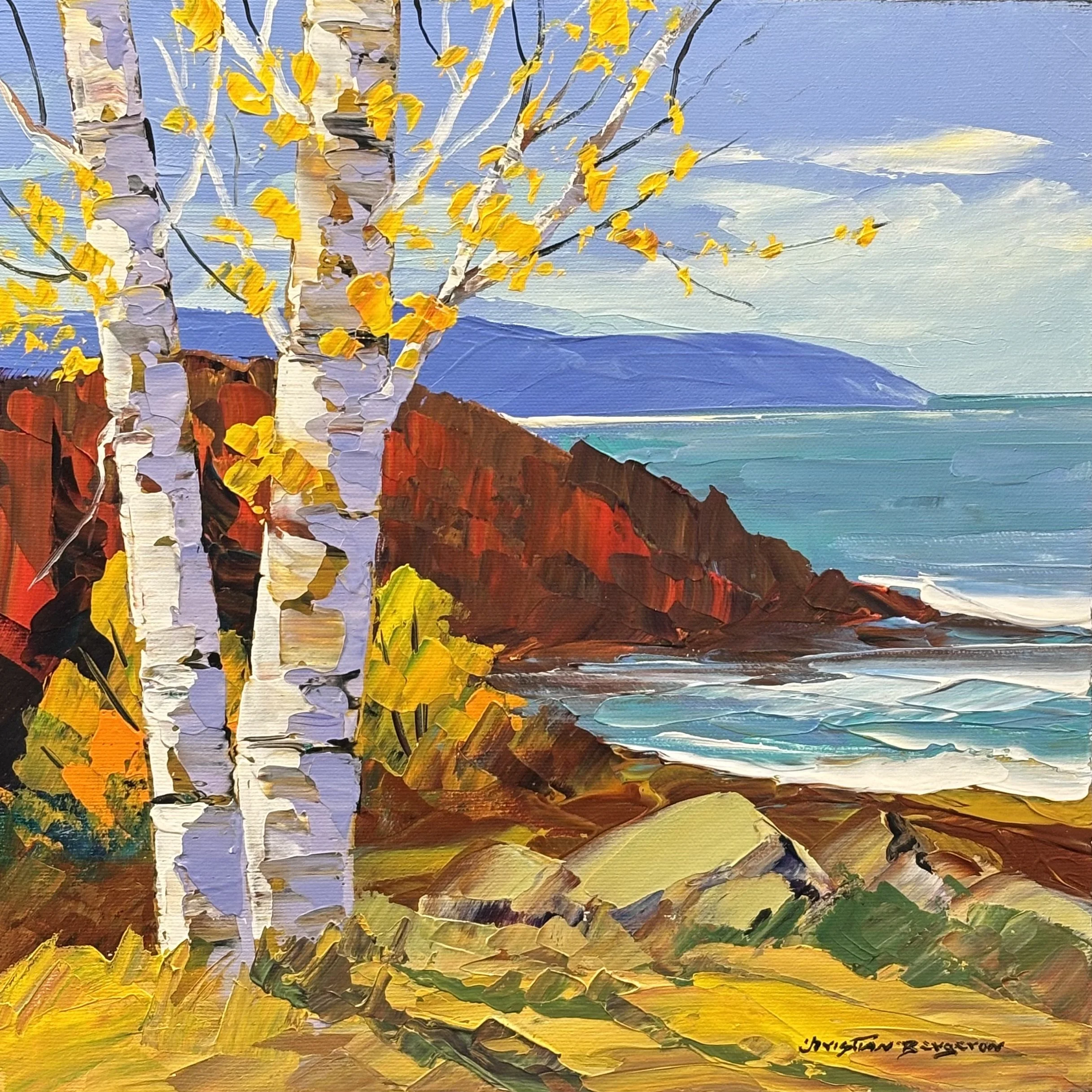 "Autumn Delight" original acrylic, 12"x12", $1000.00-SOLD