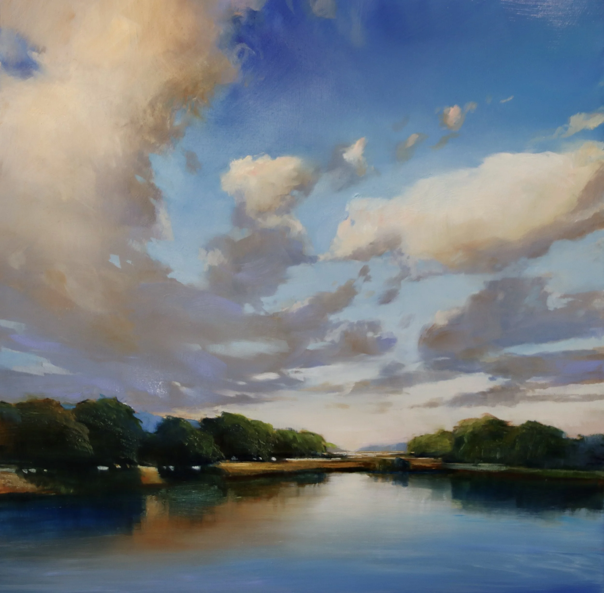 "Evening Calm" original oil on aluminum, 12"x12", $1200.00