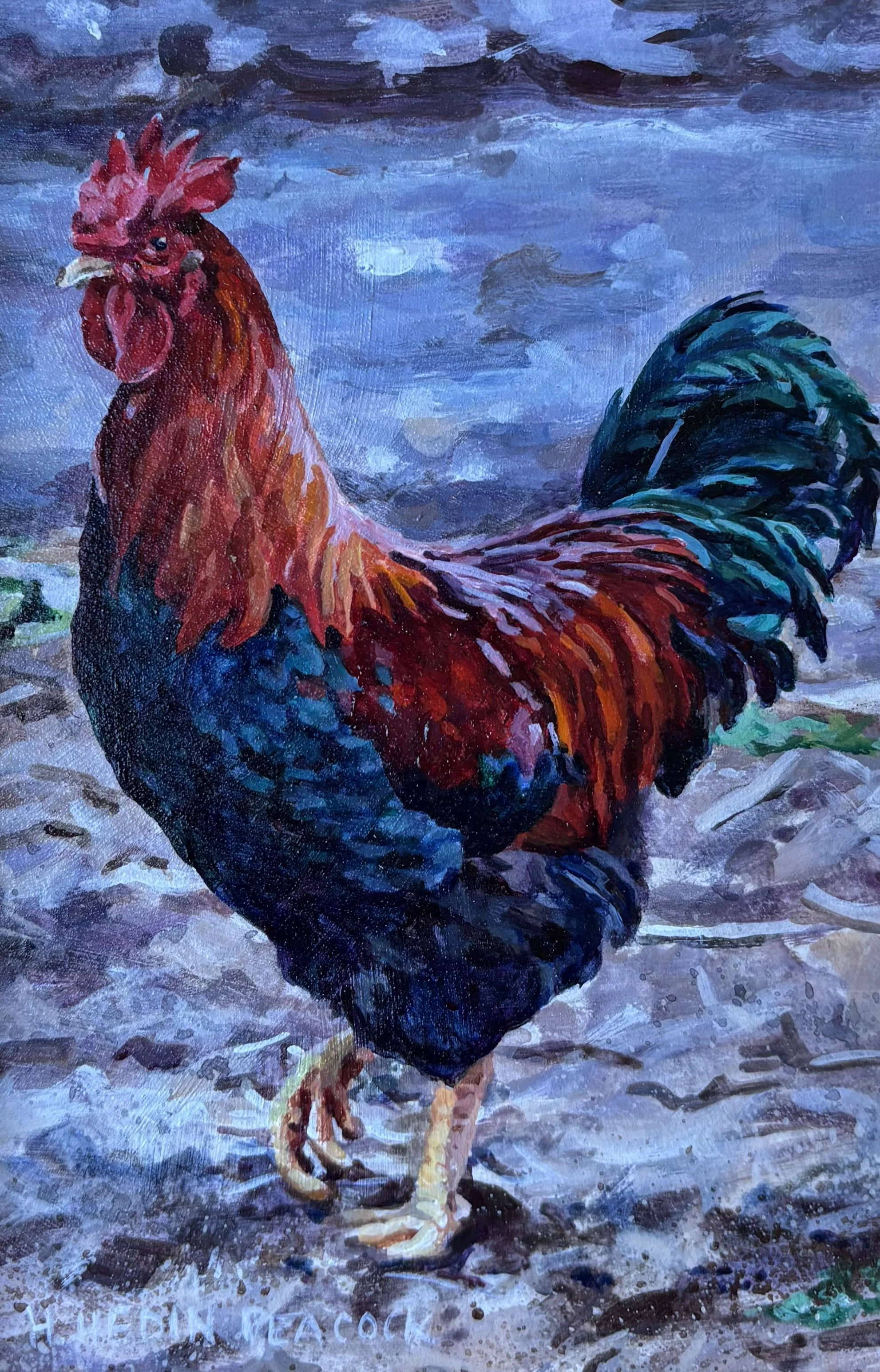 "The Welsummer", original acrylic, 5"x7", $300.00