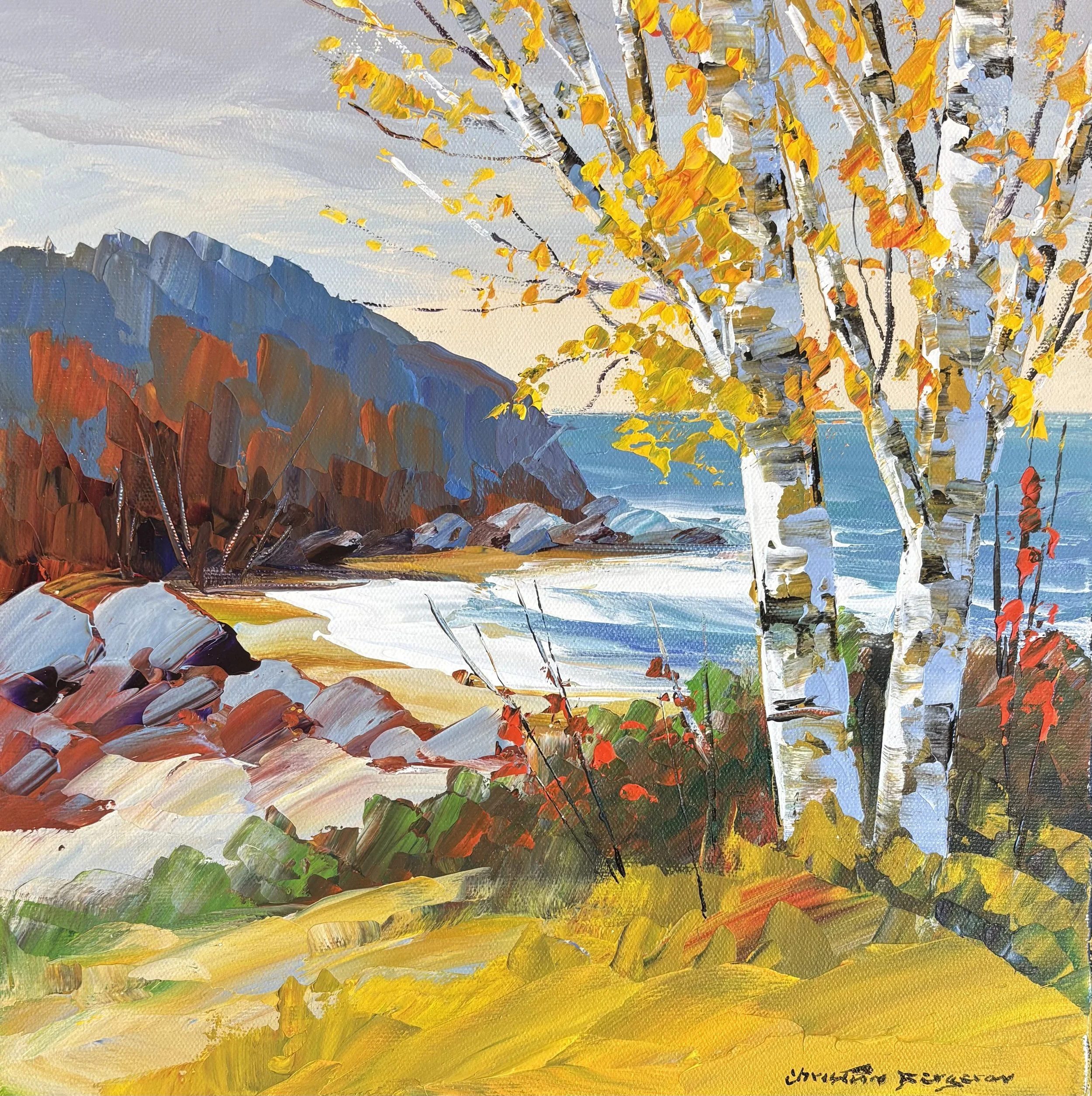 "In Autumn" original acrylic,  12"x12", $1000.00-SOLD