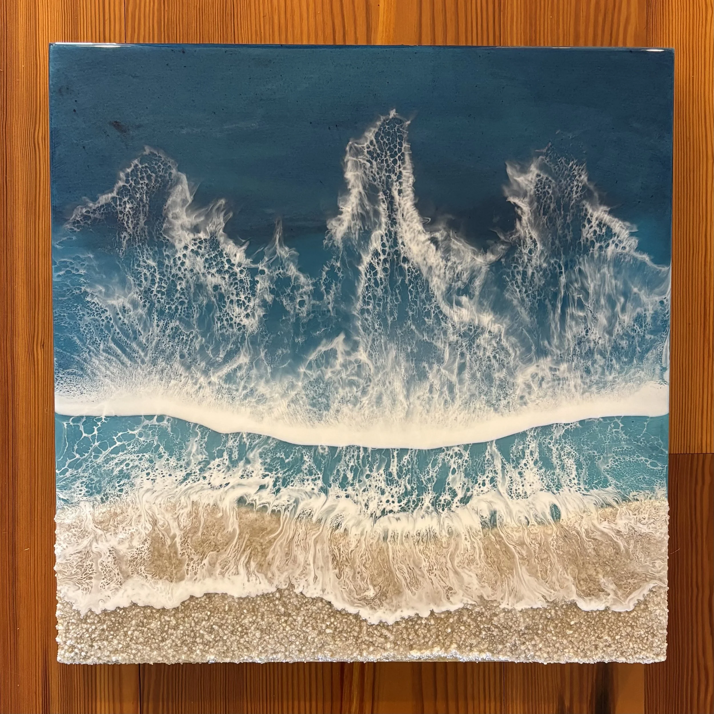 "The Depths" original epoxy resin, 18"x18", $500.00