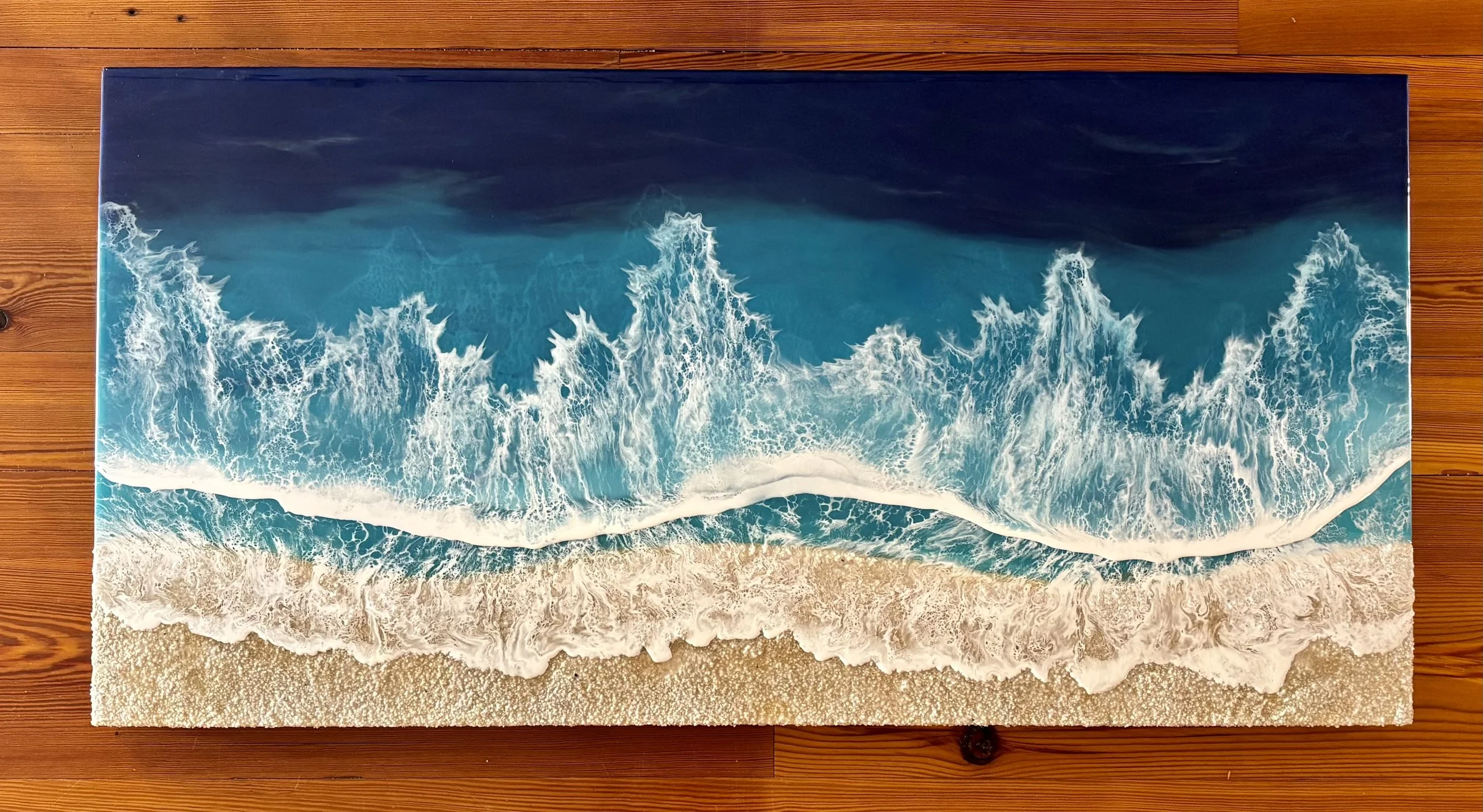 "Edge of the World", original epoxy resin, 24"x48", $1400.00-SOLD