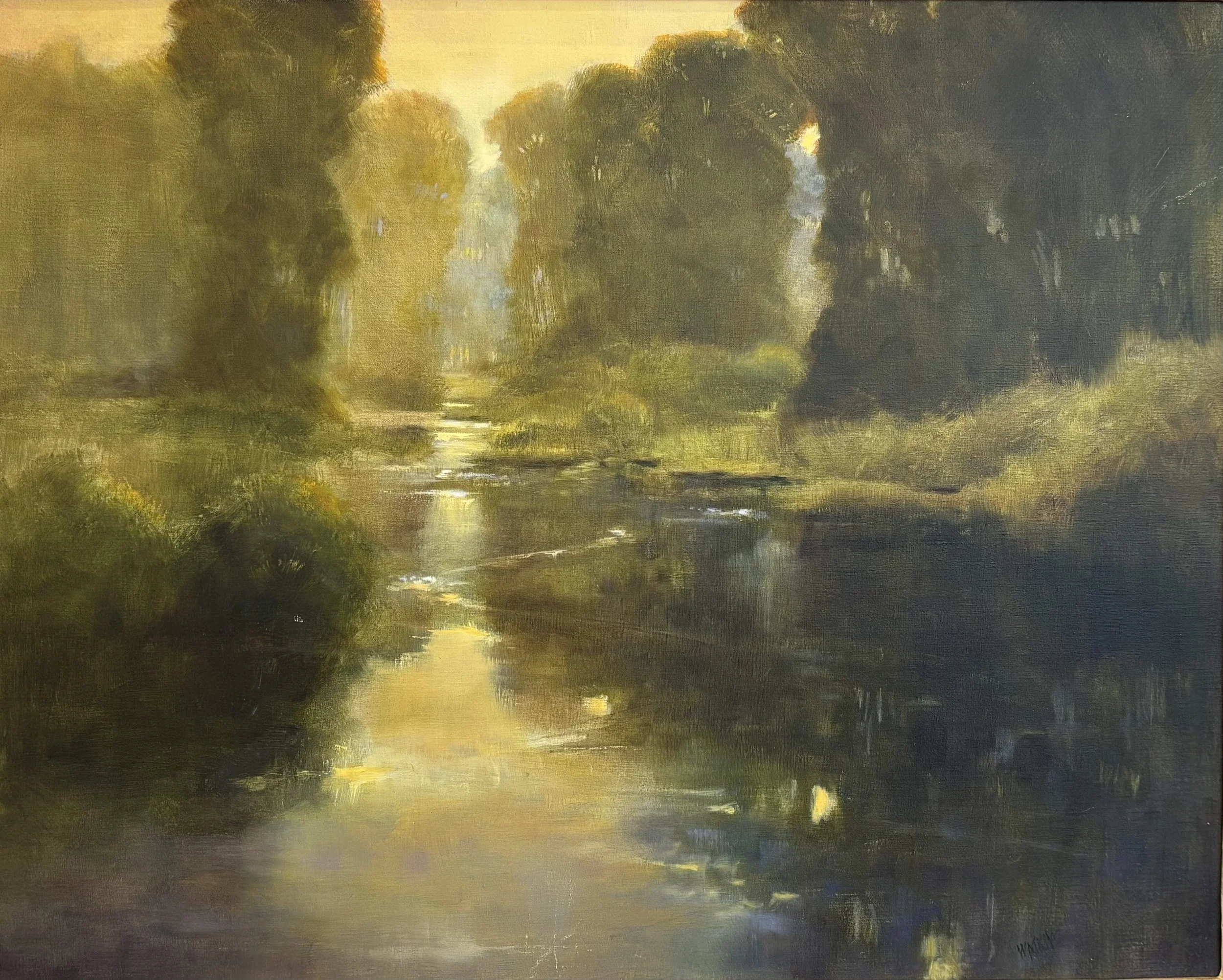 "Dawn Early Light" original oil, outside dimensions 30"x37", $3600.00-SOLD