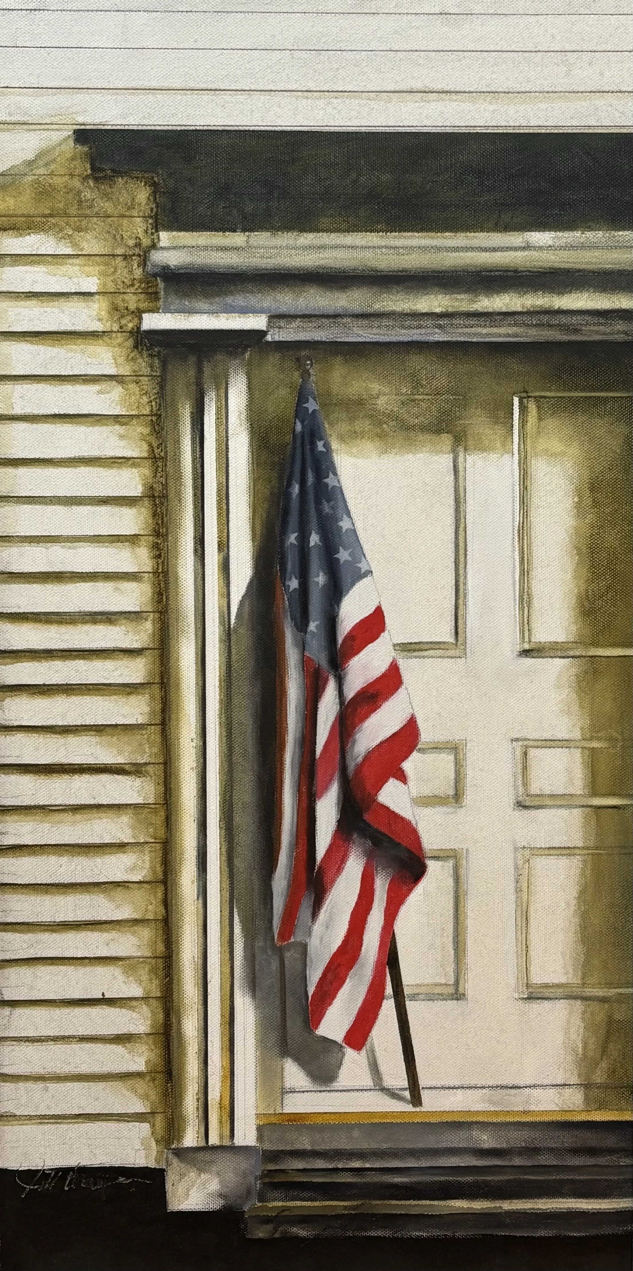 "Meeting House" original oil, 12"x24", $650.00-SOLD