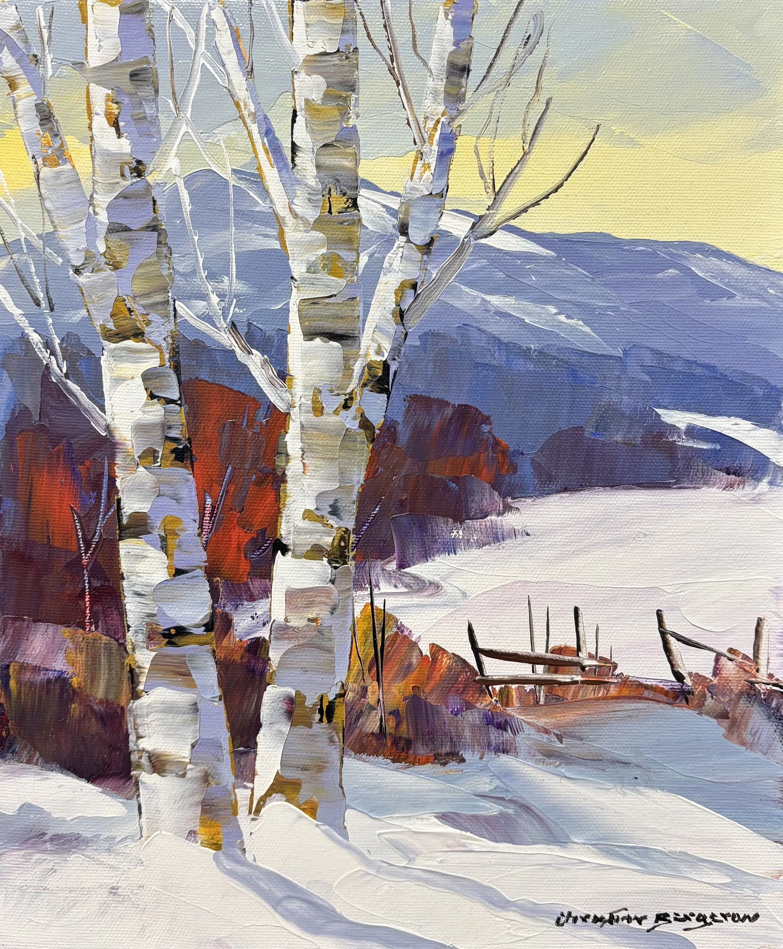 "Winter Bliss", original acrylic, 10"x12", $850.00
