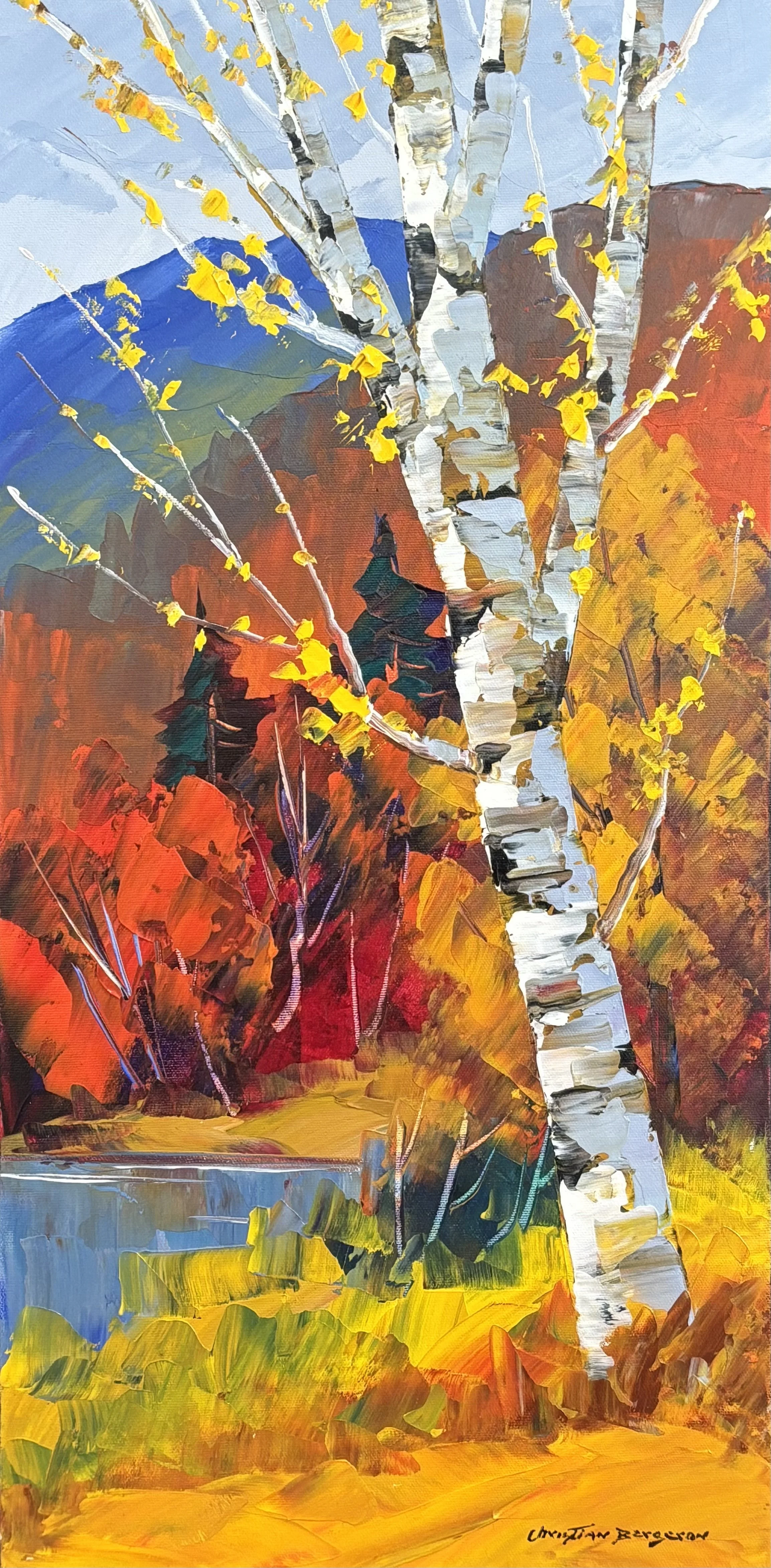 "Fall Colors" original acrylic, 12"x24", $1700.00