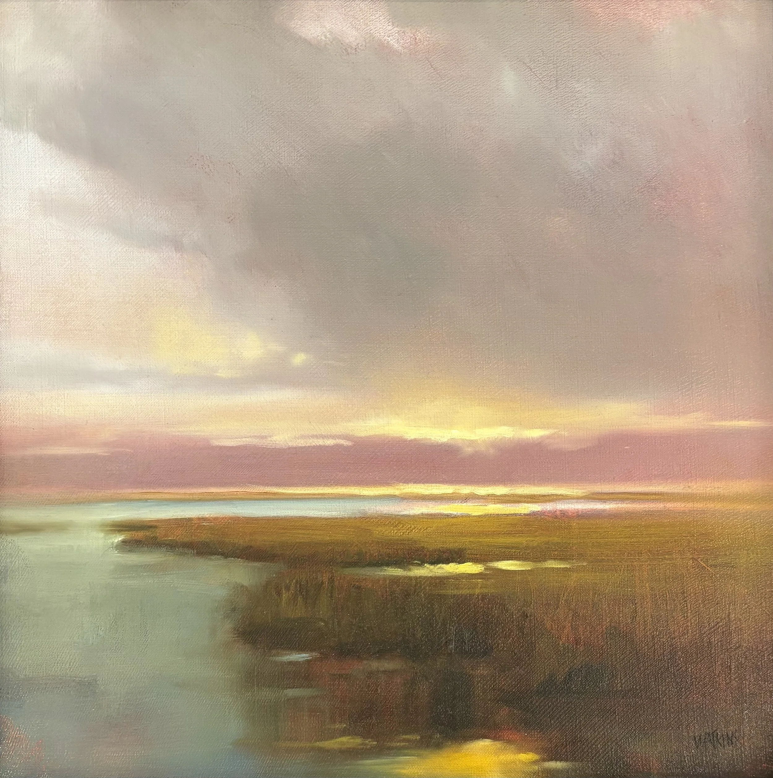 "Inspiration" original oil, outside dimensions 17"x17", $900.00