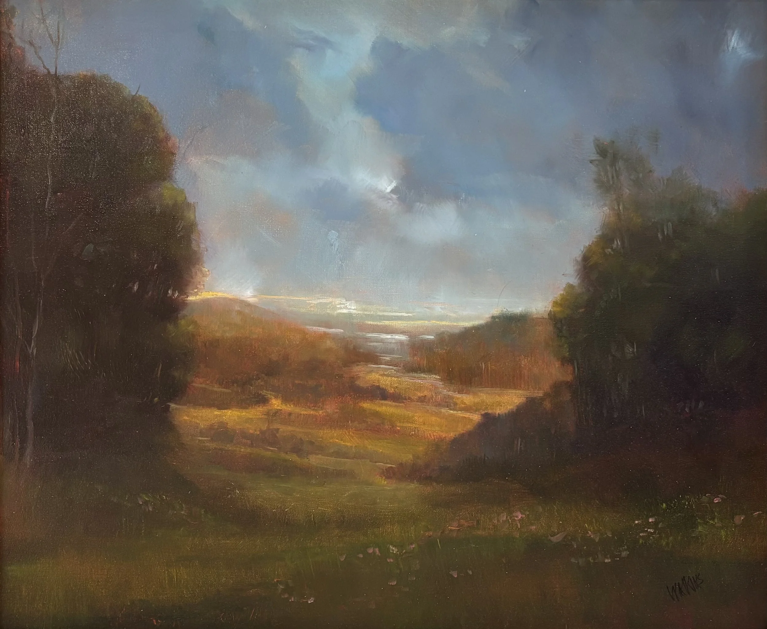 "Distant Views" original oil, outside dimensions 28"x32", $3000.00