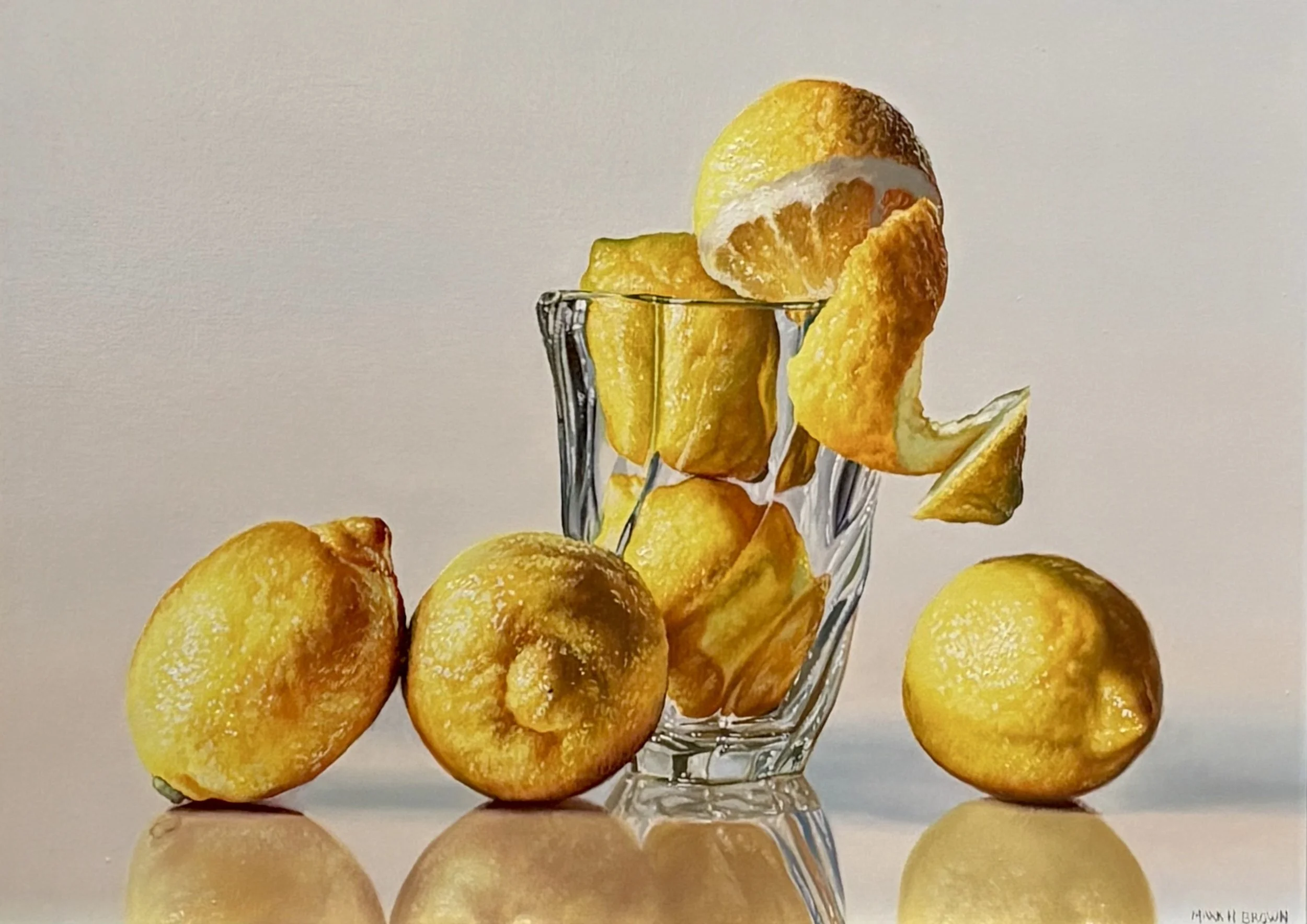 "Lemons in Vase" original oil, 14"x18", $3600.00