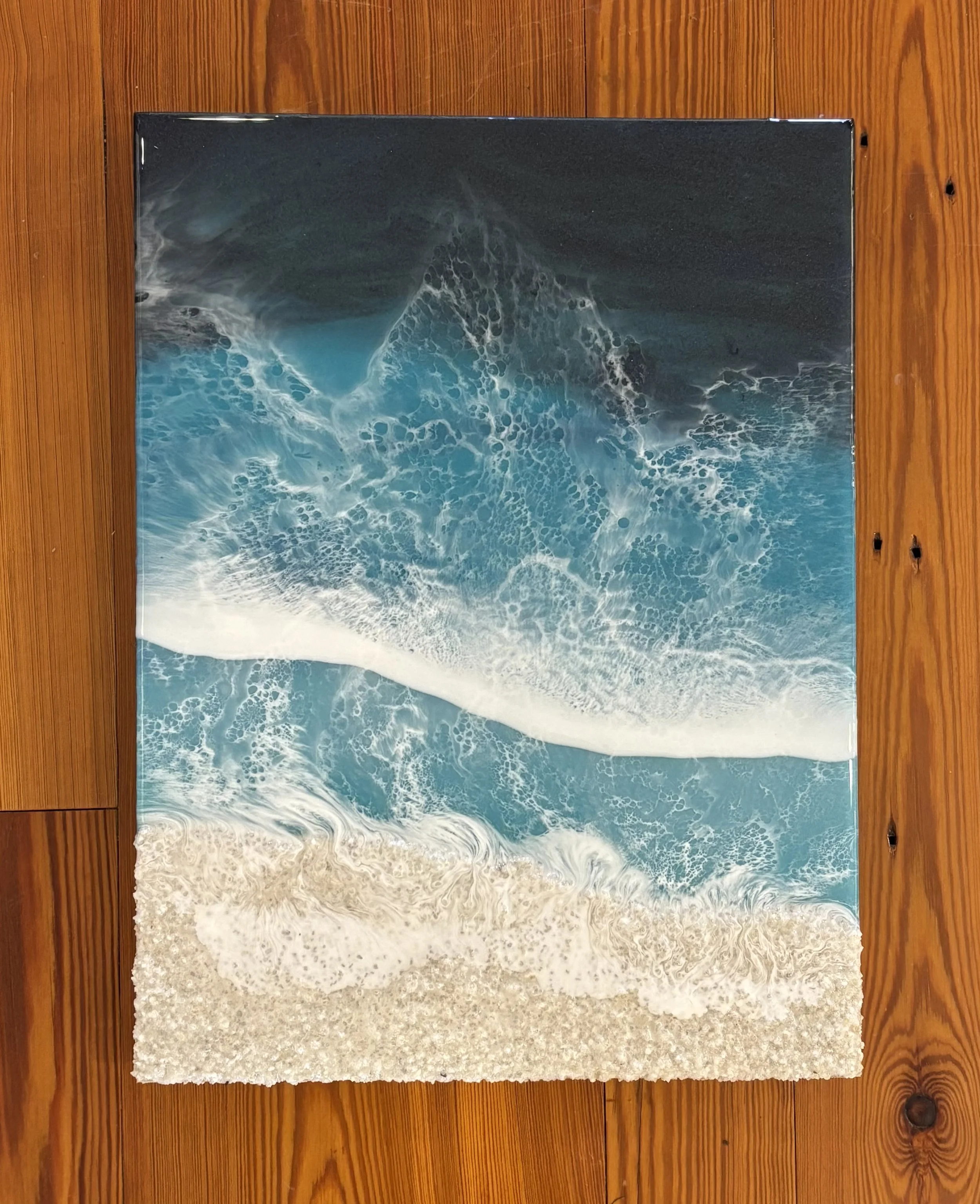 "Here and Beyond" original epoxy resin, 12"x16", $350.00