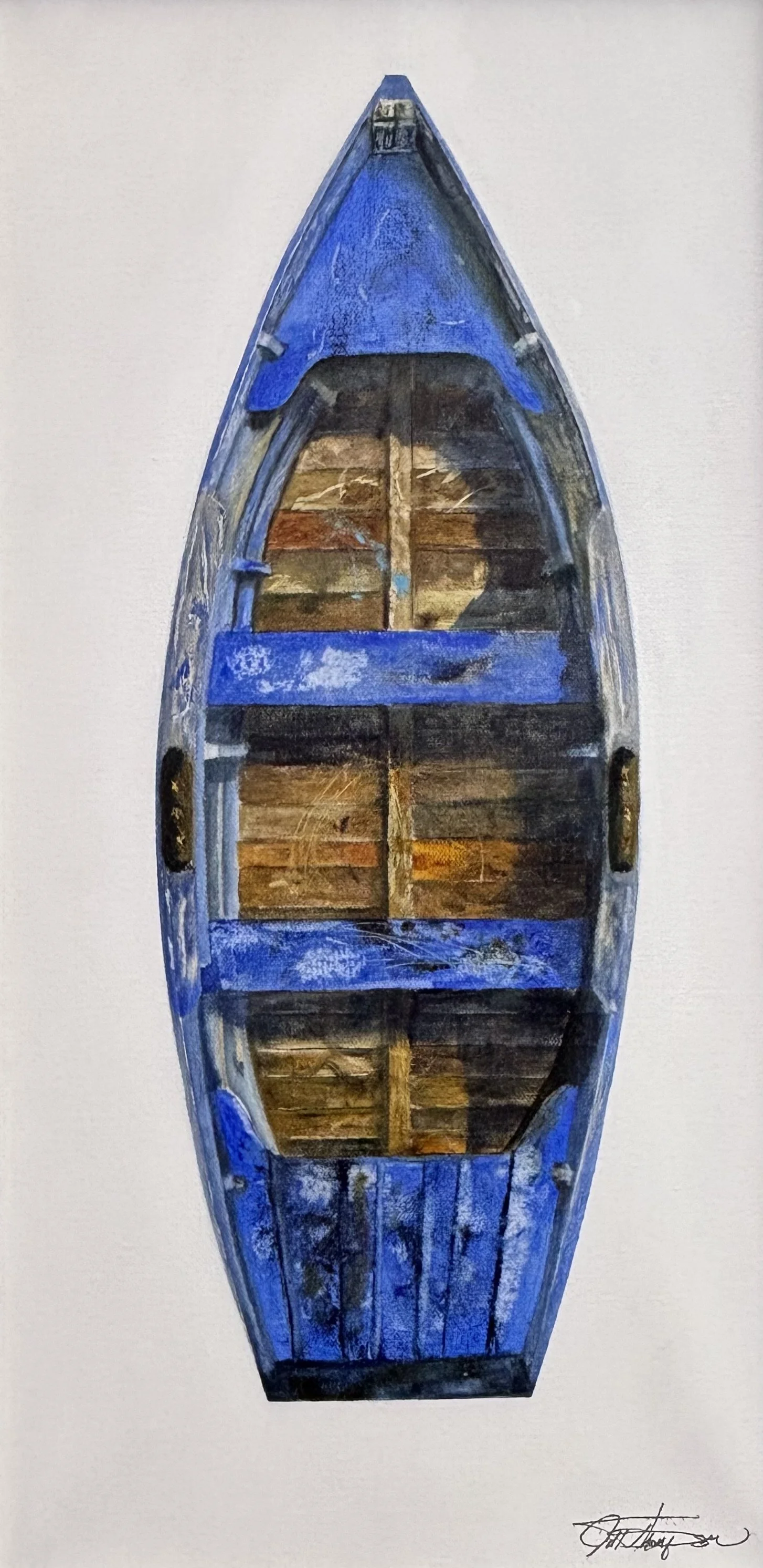 "Just Down the River" original oil, 12"x24", $700.00