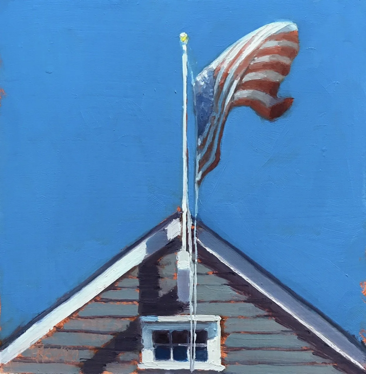 "Nantucket Summer", 8"x8" oil on panel, $1000.00