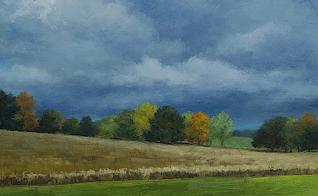 "Front Moving Through", original oil, 8"x16", $425.00