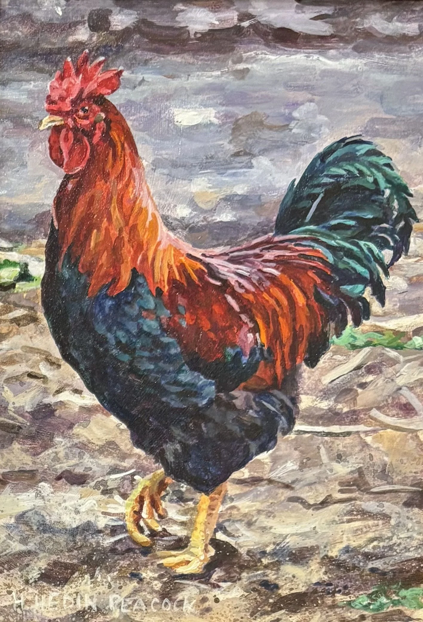 "The Welsummer", original acrylic, 5"x7", $300.00