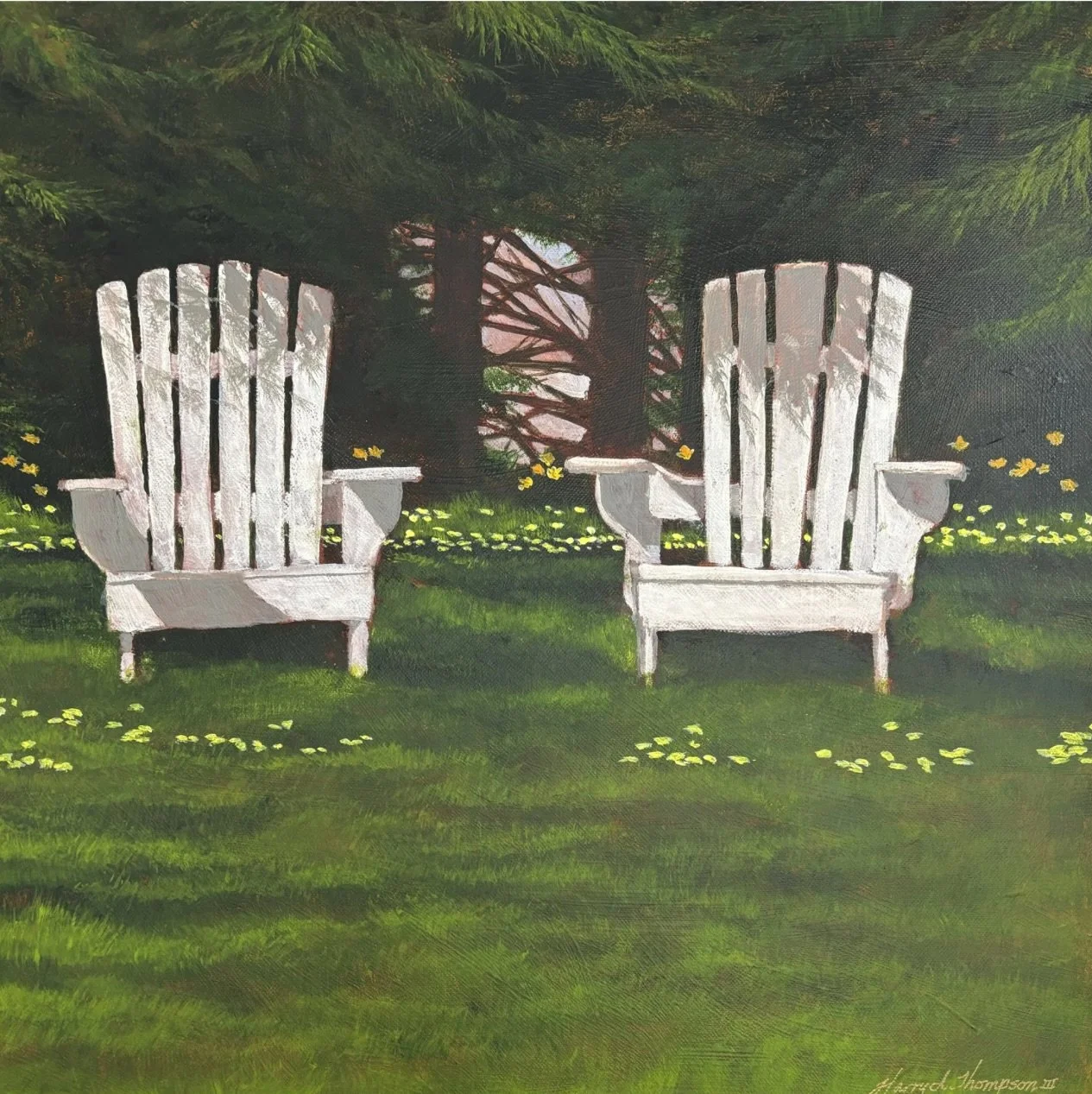 "Quiet Evening", original acrylic, 18"x18", $500.00