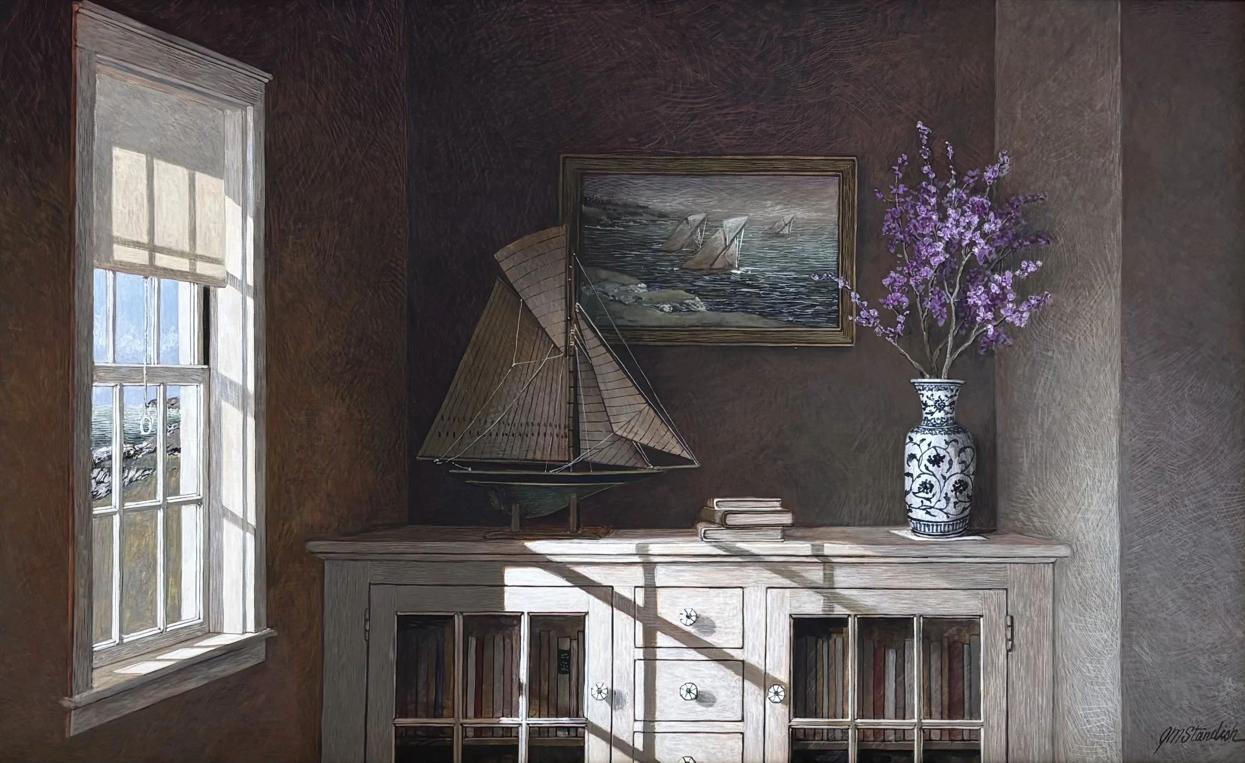 "Starting Over" original egg tempera, outside dimensions 26.5"x18", $9200.00 