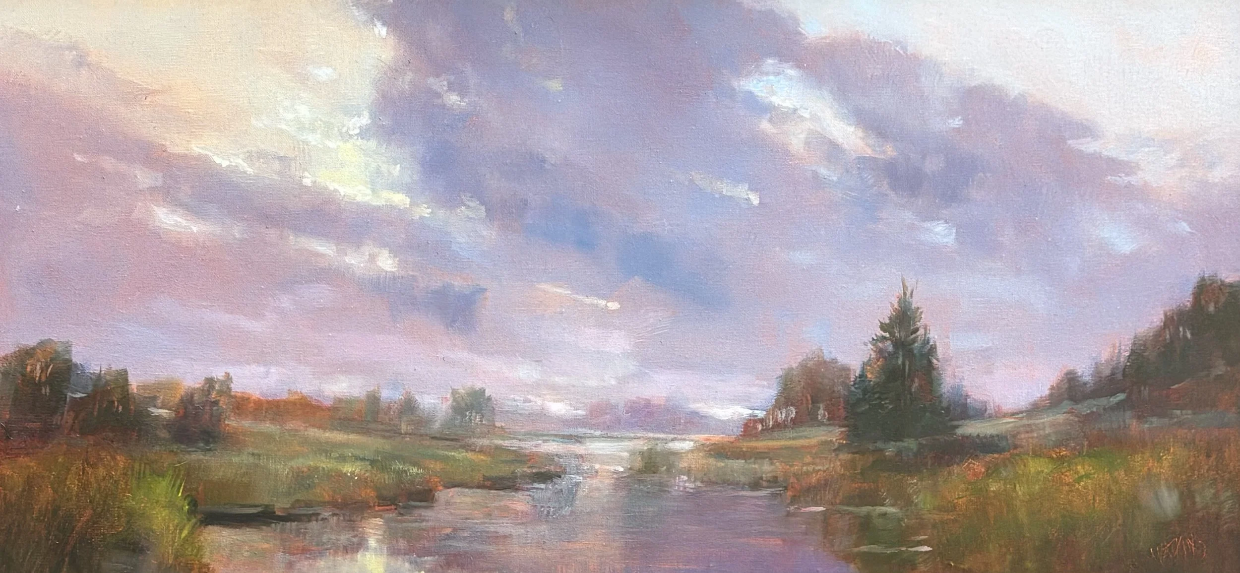 "Fading Light" original oil, outside dimensions 18"x30", $1800.00
