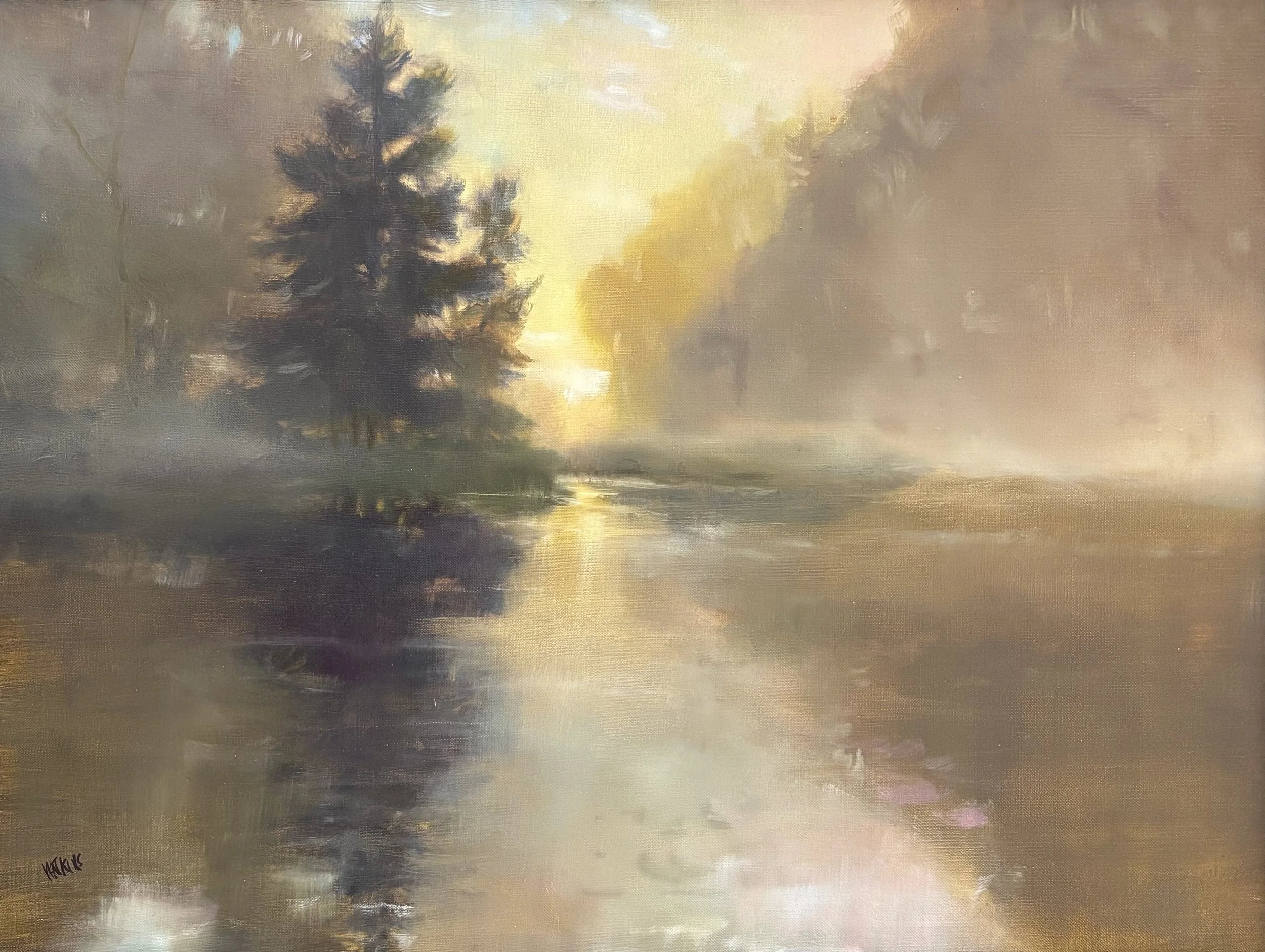 "Rising Mist" original oil, outside dimensions 23"x29", $2700.00