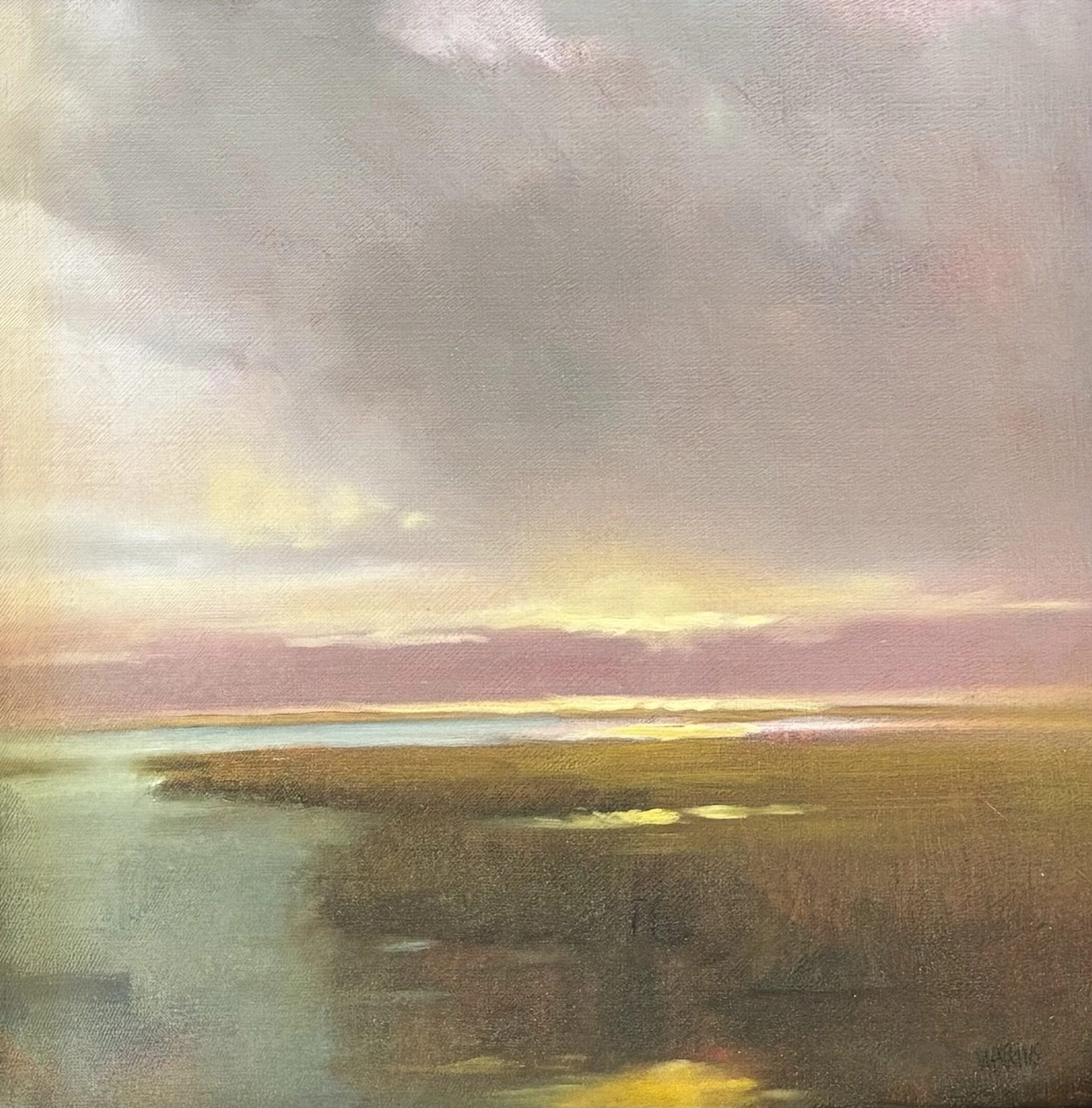 "Inspiration" original oil, outside dimensions 17"x17", $1200.00