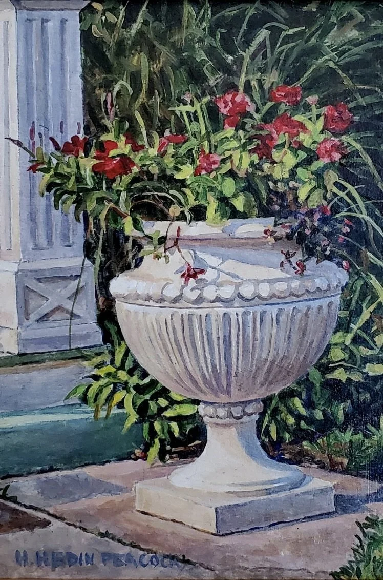 "White Urn, Cape May" original acrylic, 5"x7", $300.00