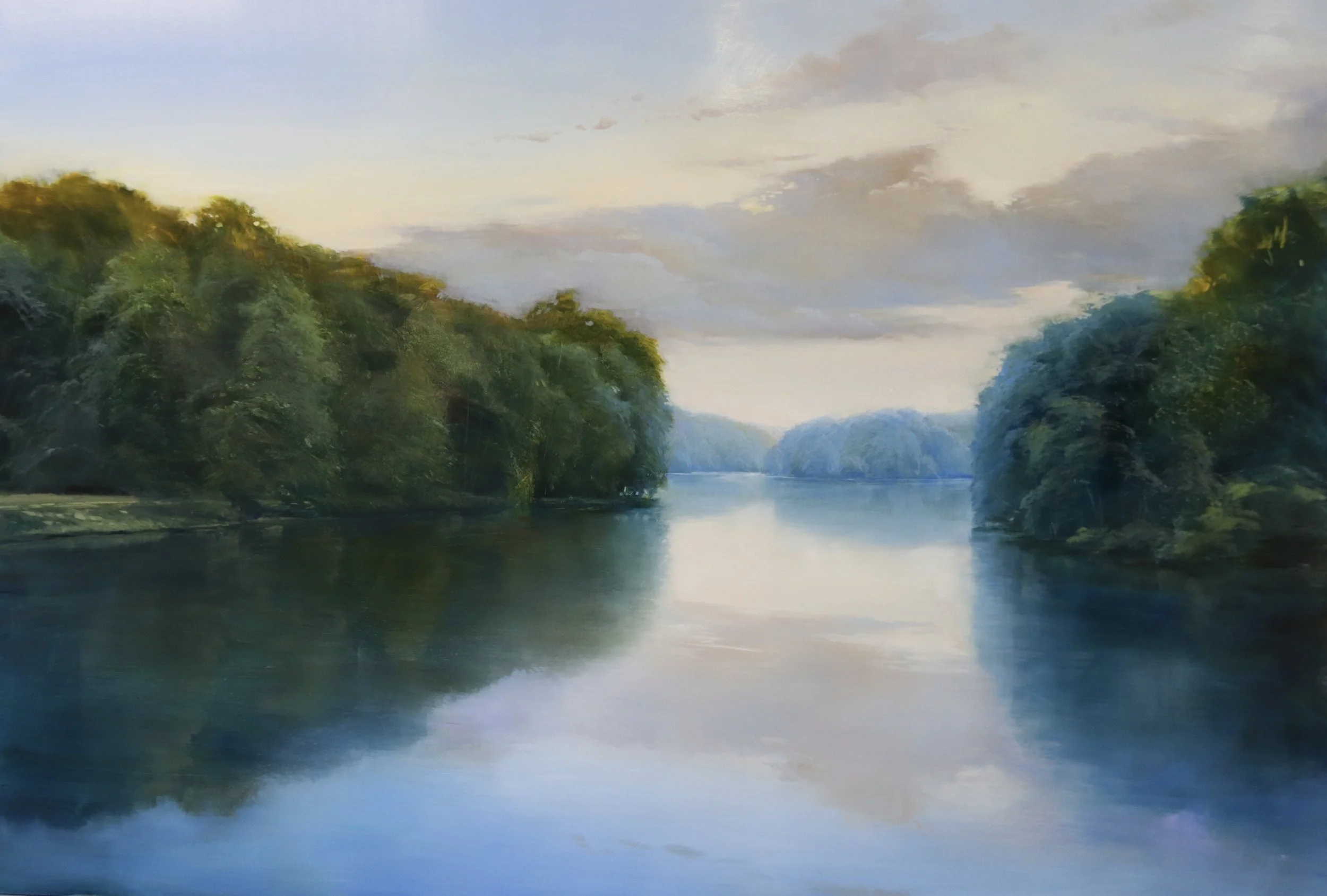 "Lakeside" original oil on aluminum, 26"x17", $2000.00