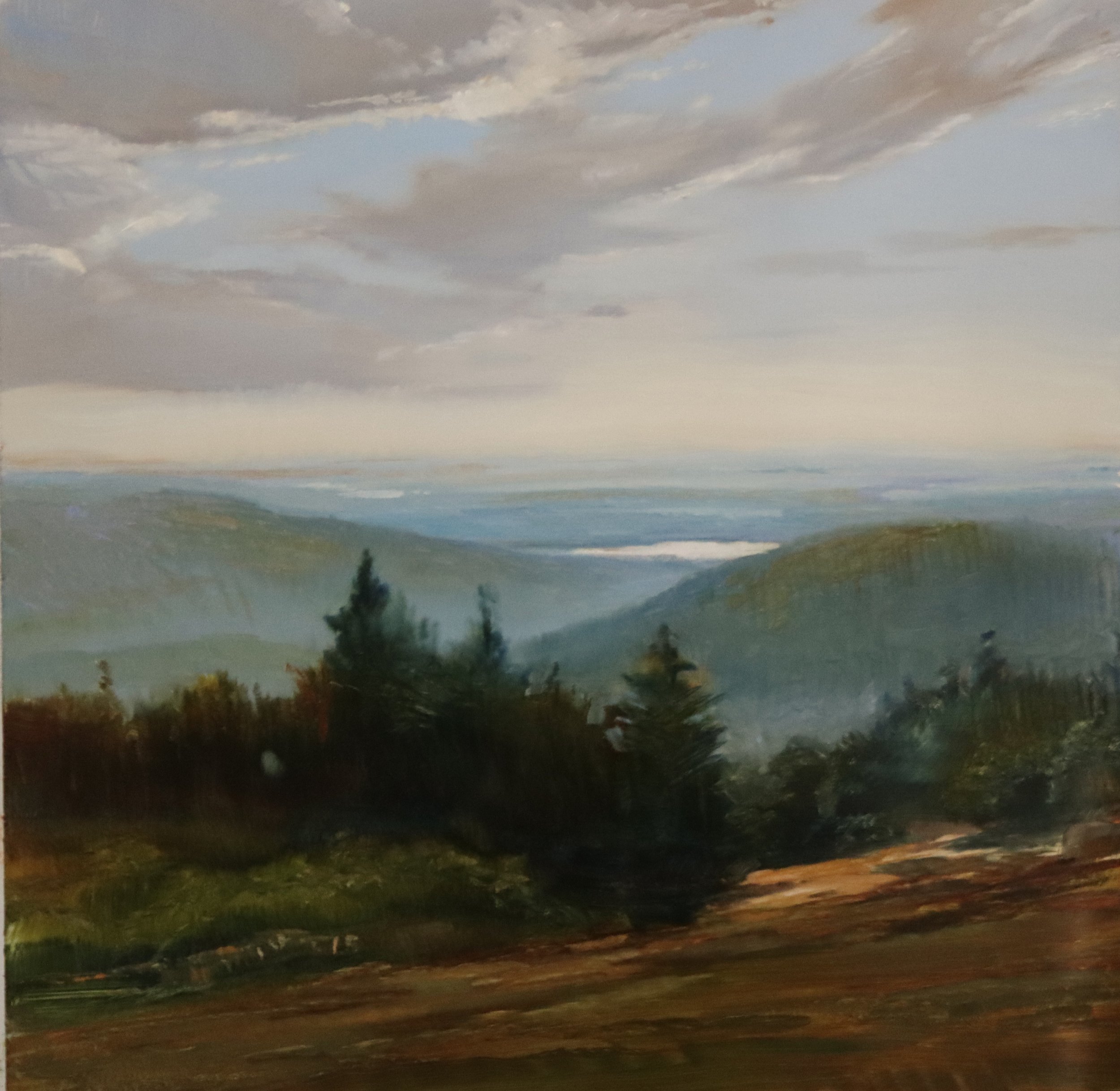 "Mountain Air" original oil on aluminum, 12"x12", $1200.00