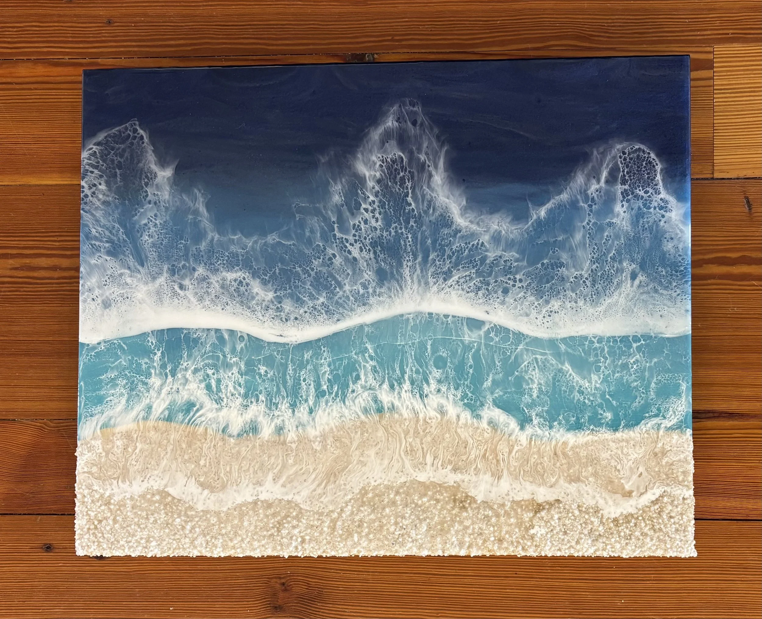 "Shore to Shore" original epoxy resin, 16"x20", $450.00