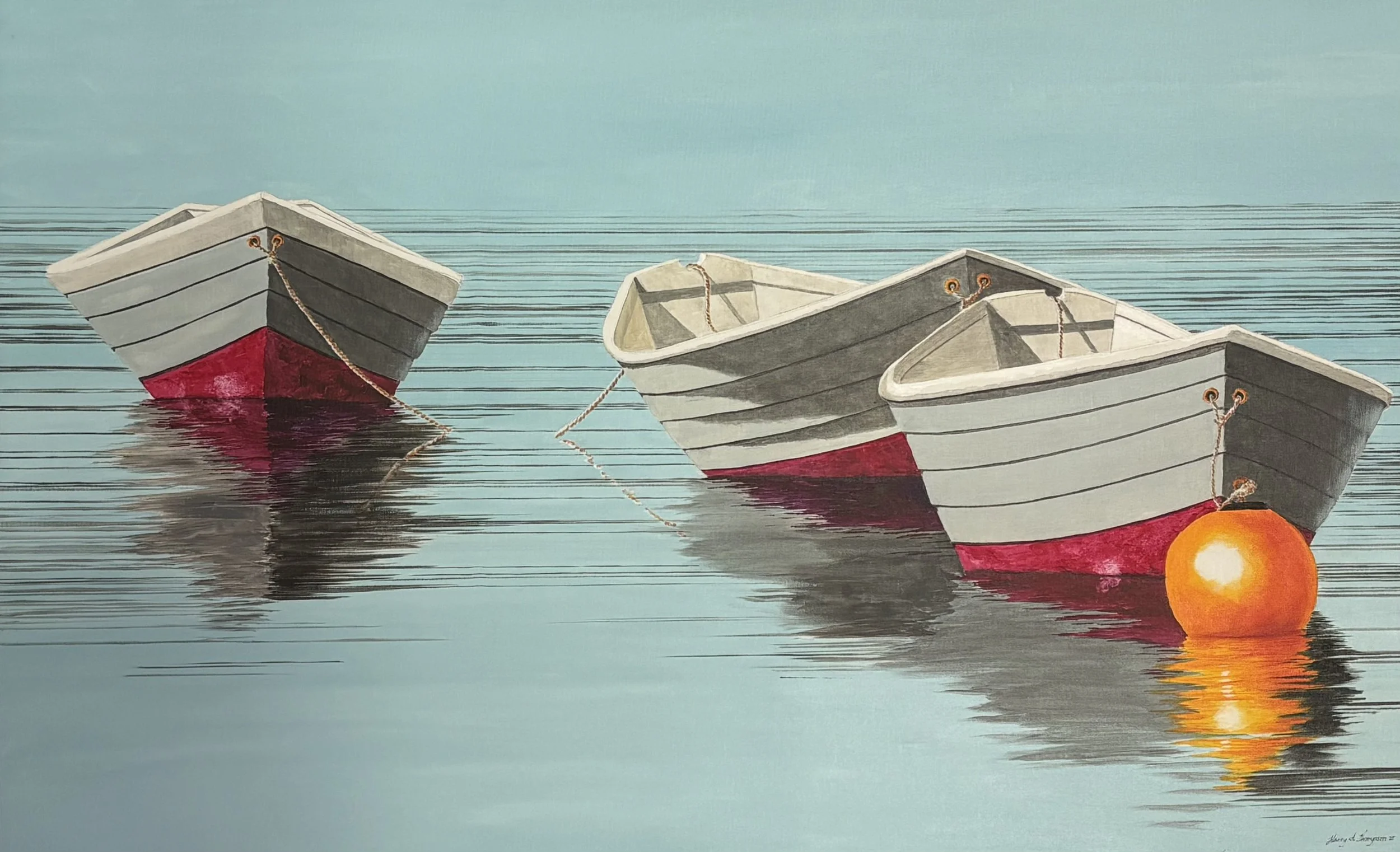 "Symphony of Blue" original acrylic, 30"x48", $3000.00