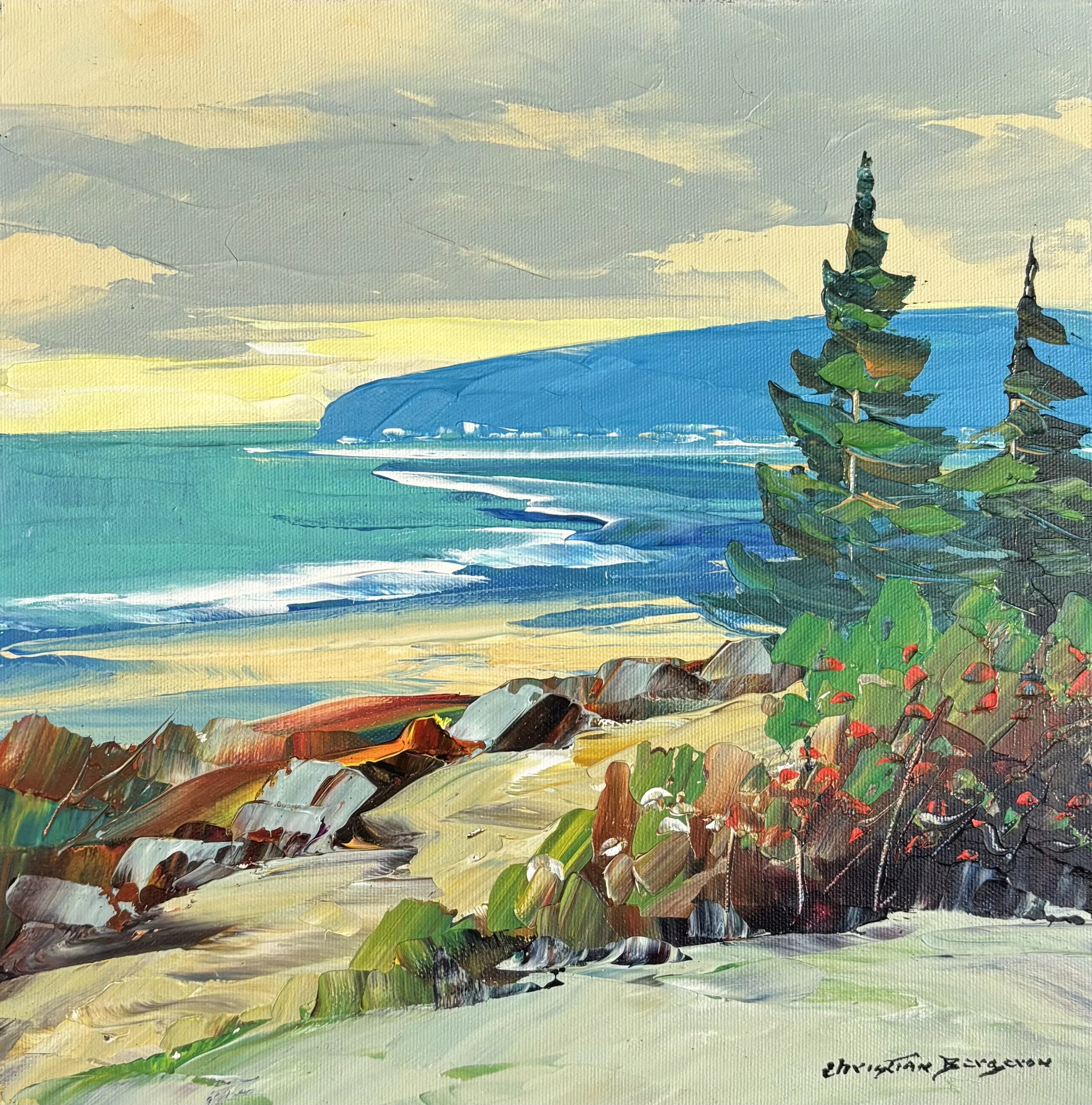 "Nice Bay" original acrylic, 12"x12", $1000.00