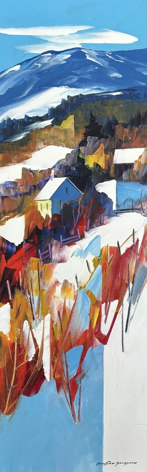 "Winter Snow" original acrylic, contact gallery for more information