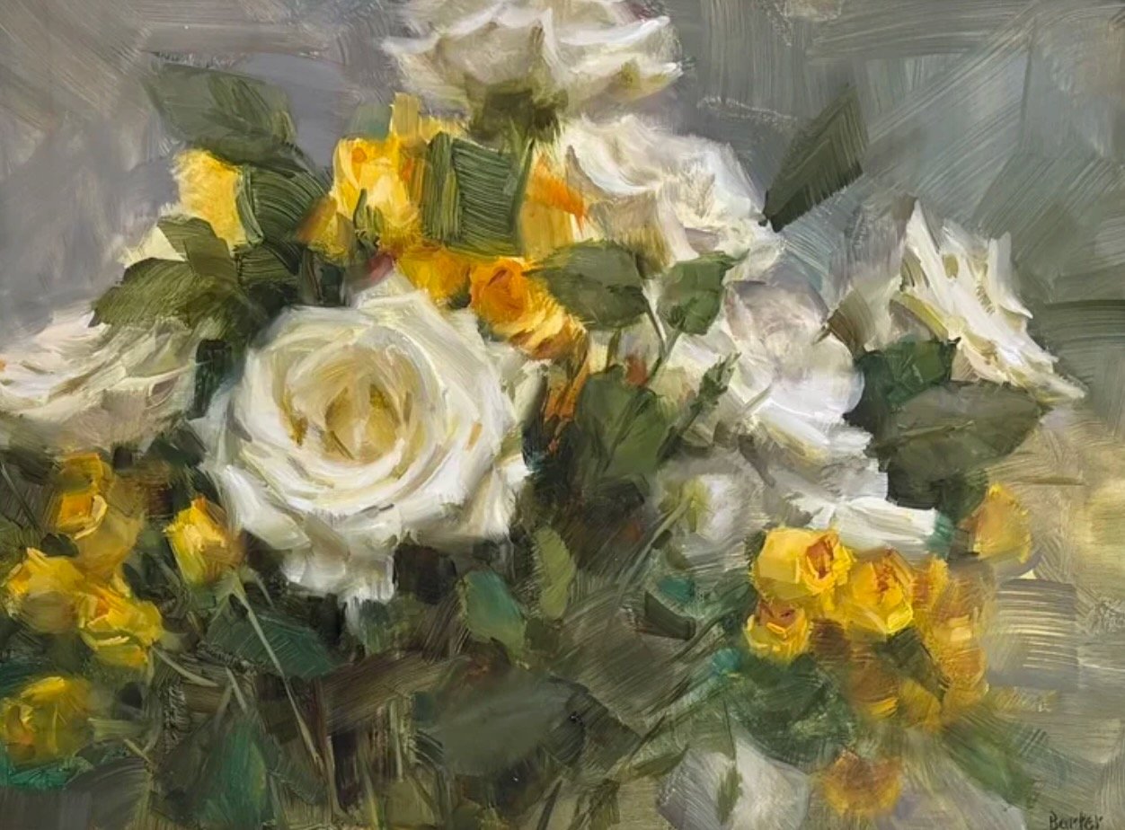 "Cascading Creams and Yellows" original oil, 12"x16", $2000.00