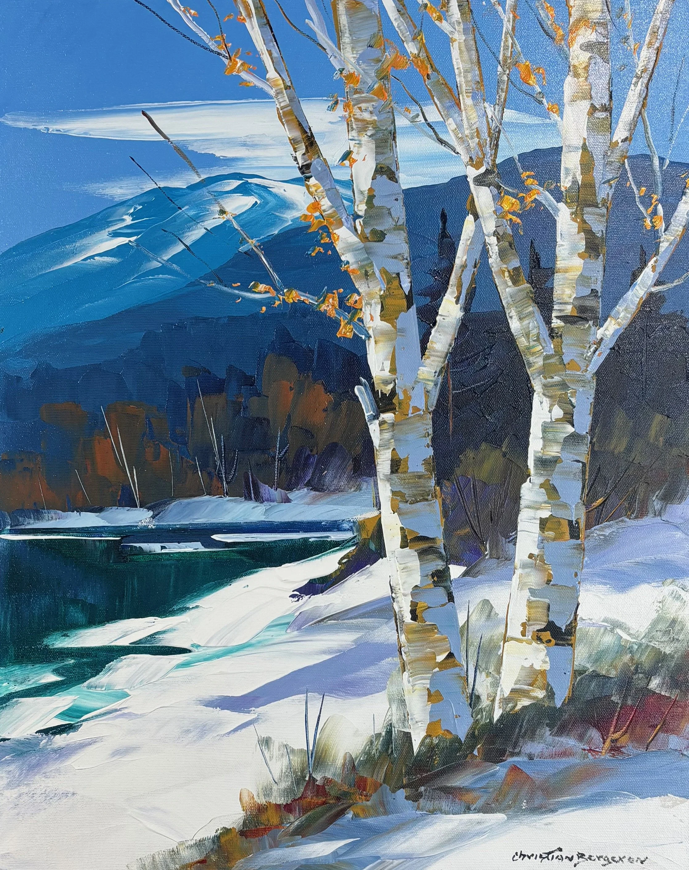 "On the River" original acrylic, 16"x20", contact gallery for more information