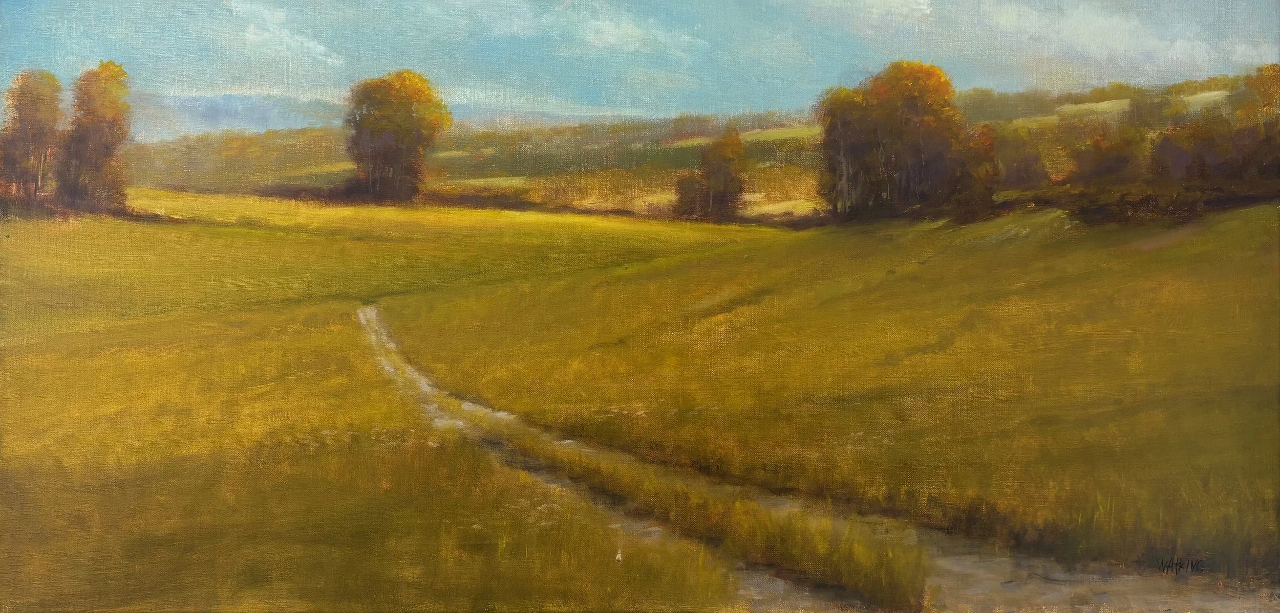"Cooper Hill" original oil, 12"x24", contact gallery for more information