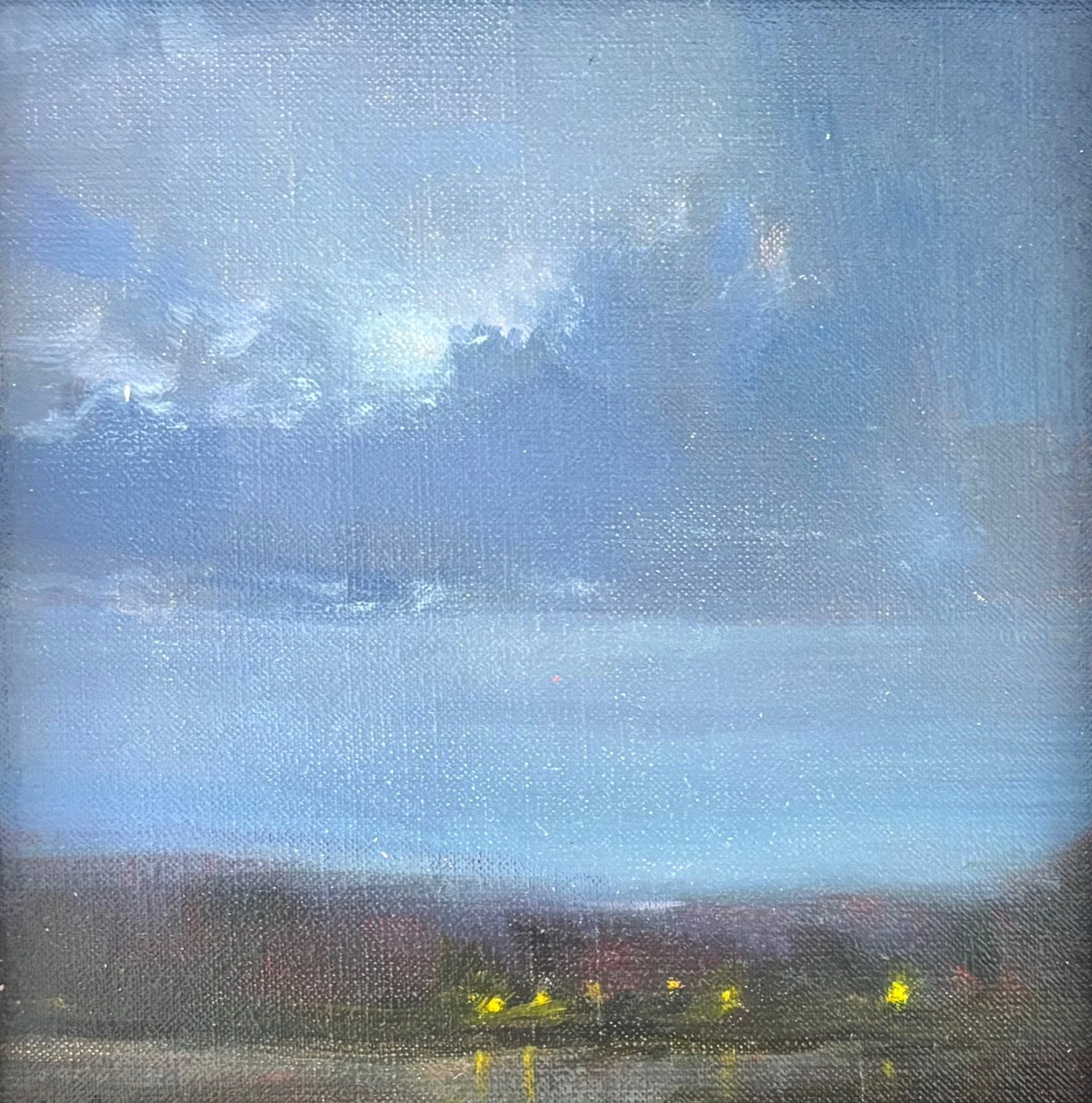 "Hidden Moon" original oil, 6"x6", contact gallery for more information