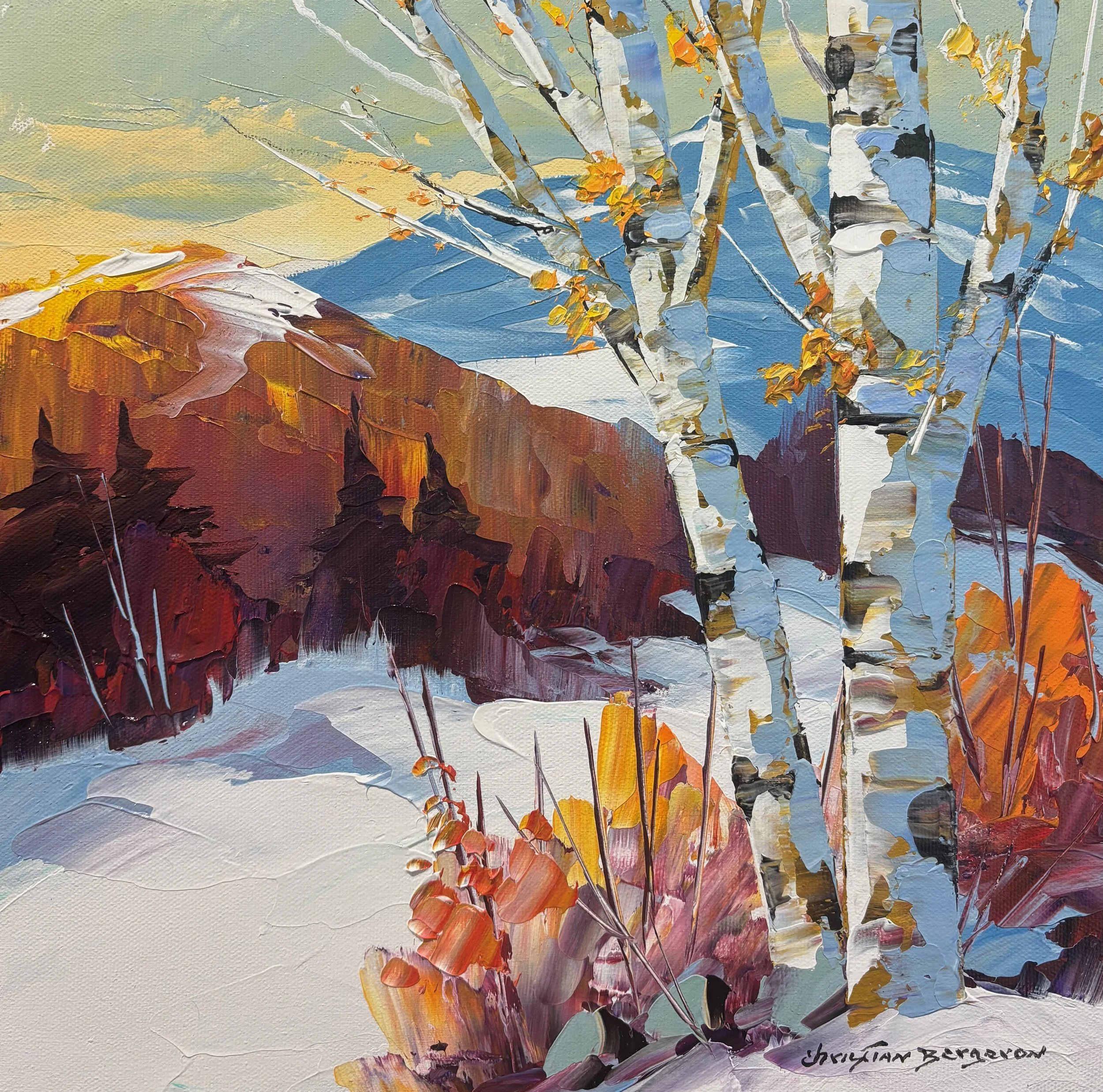 "Winter Glow" original acrylic, 12"x12", contact gallery for more information