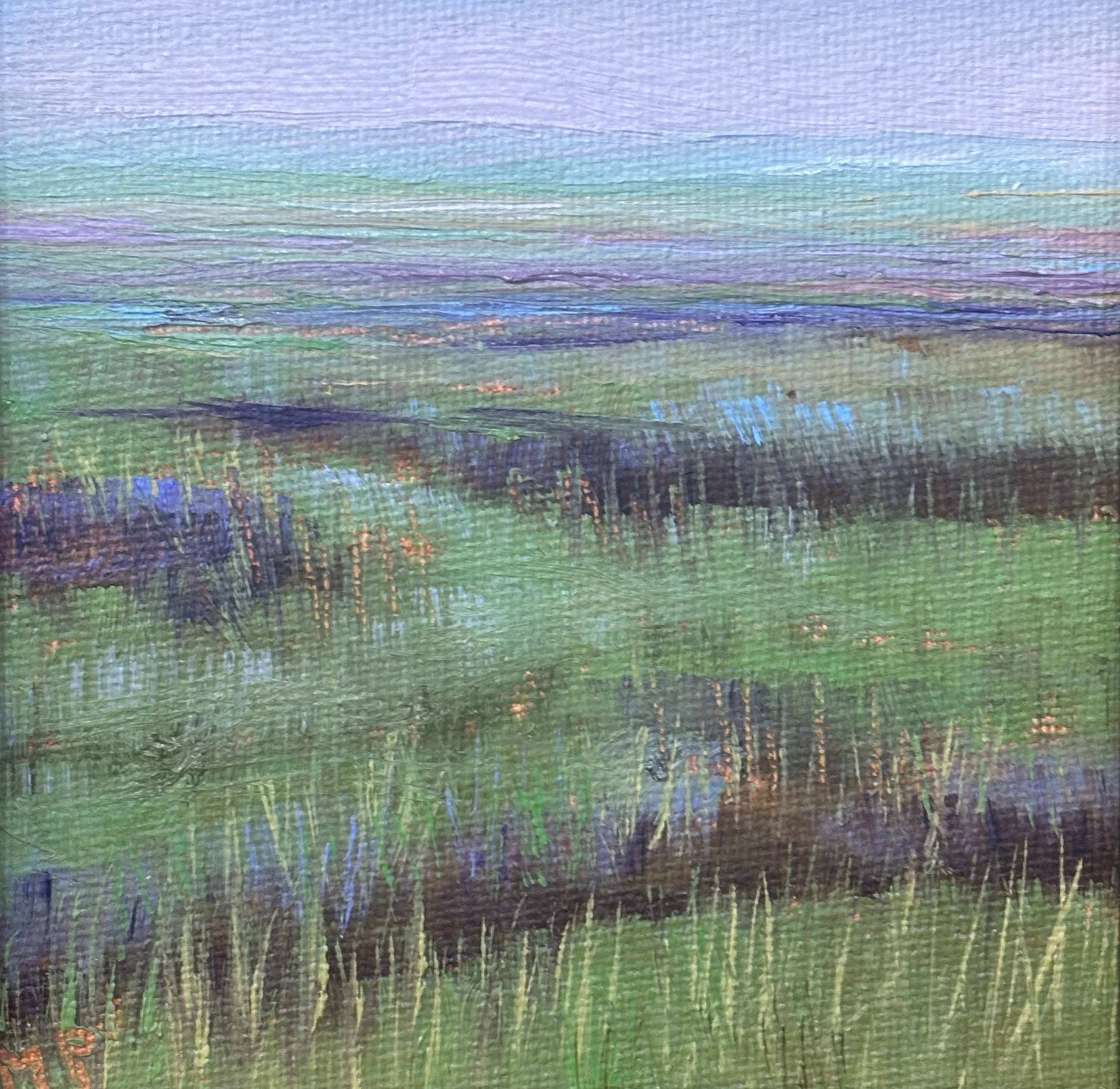 "Autumn Marsh" original oil, 4"x4", contact gallery for more information