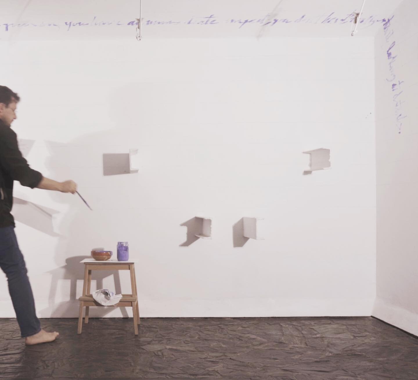 Newman. B. | #soloshow at Galleria28, Timisoara. #sorinneamtu #performance #painting #writingonthewall #barnettnewman #textinpainting
These are B. Newman’s words, which I only select and borrow, but when I write them they become to a certain