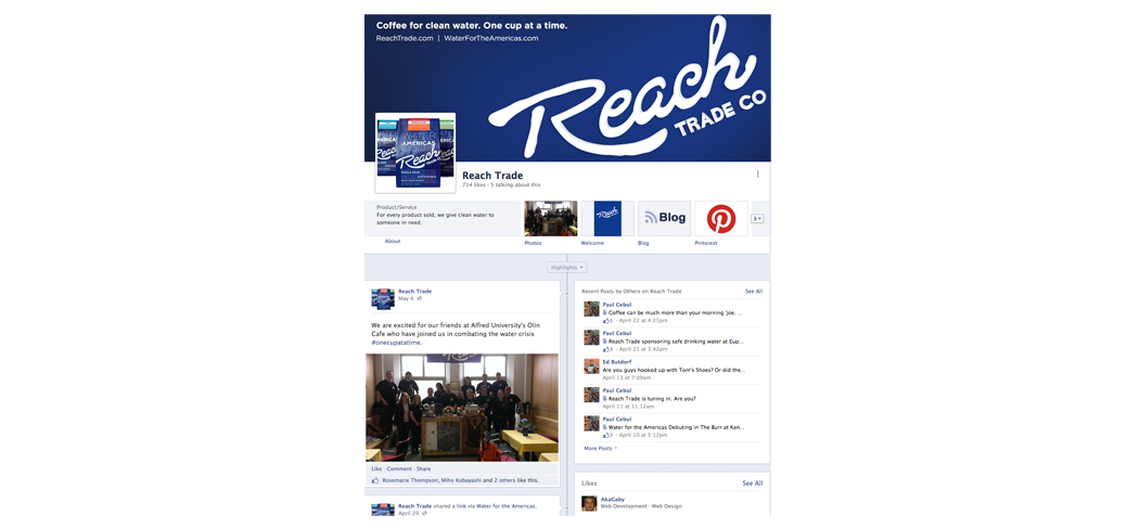 Reach Trade Co. Facebook page design & marketing