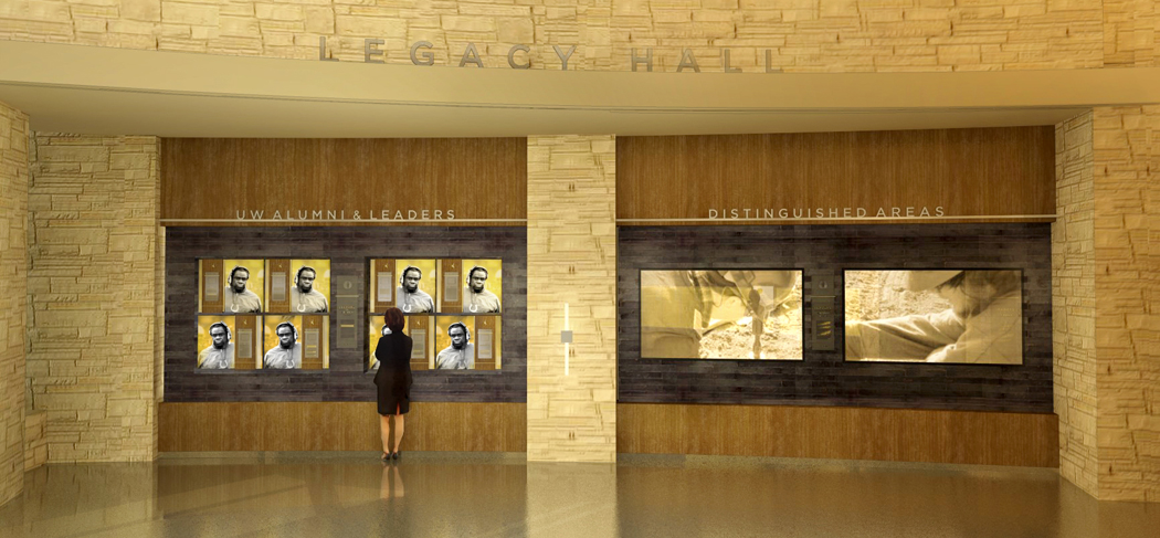 Concept rendering of the Legacy Hall | Notable Alumni and Areas of Distinction
