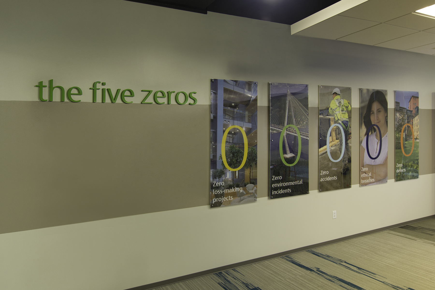 Simple staging for corporate graphics