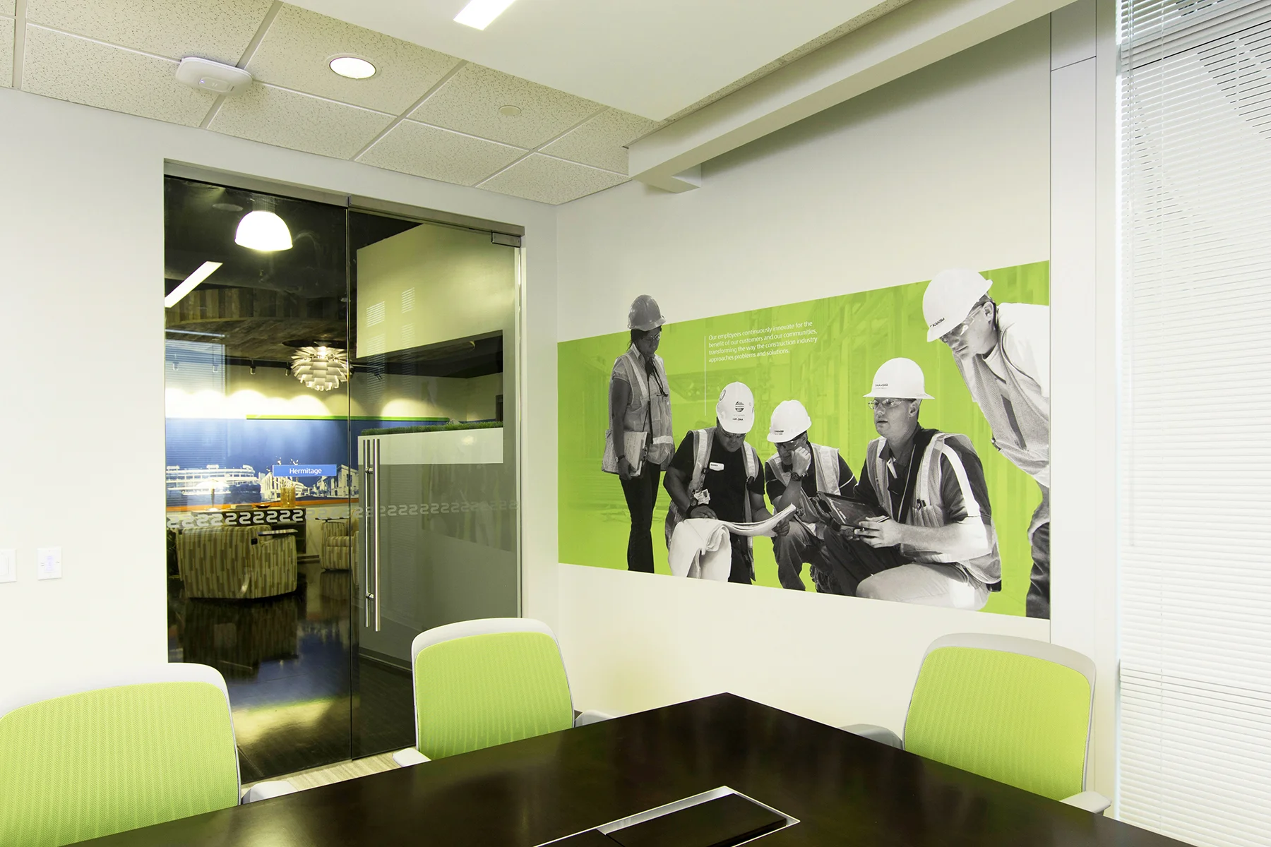 Graphics connect spaces and tell stories of sustainable practices